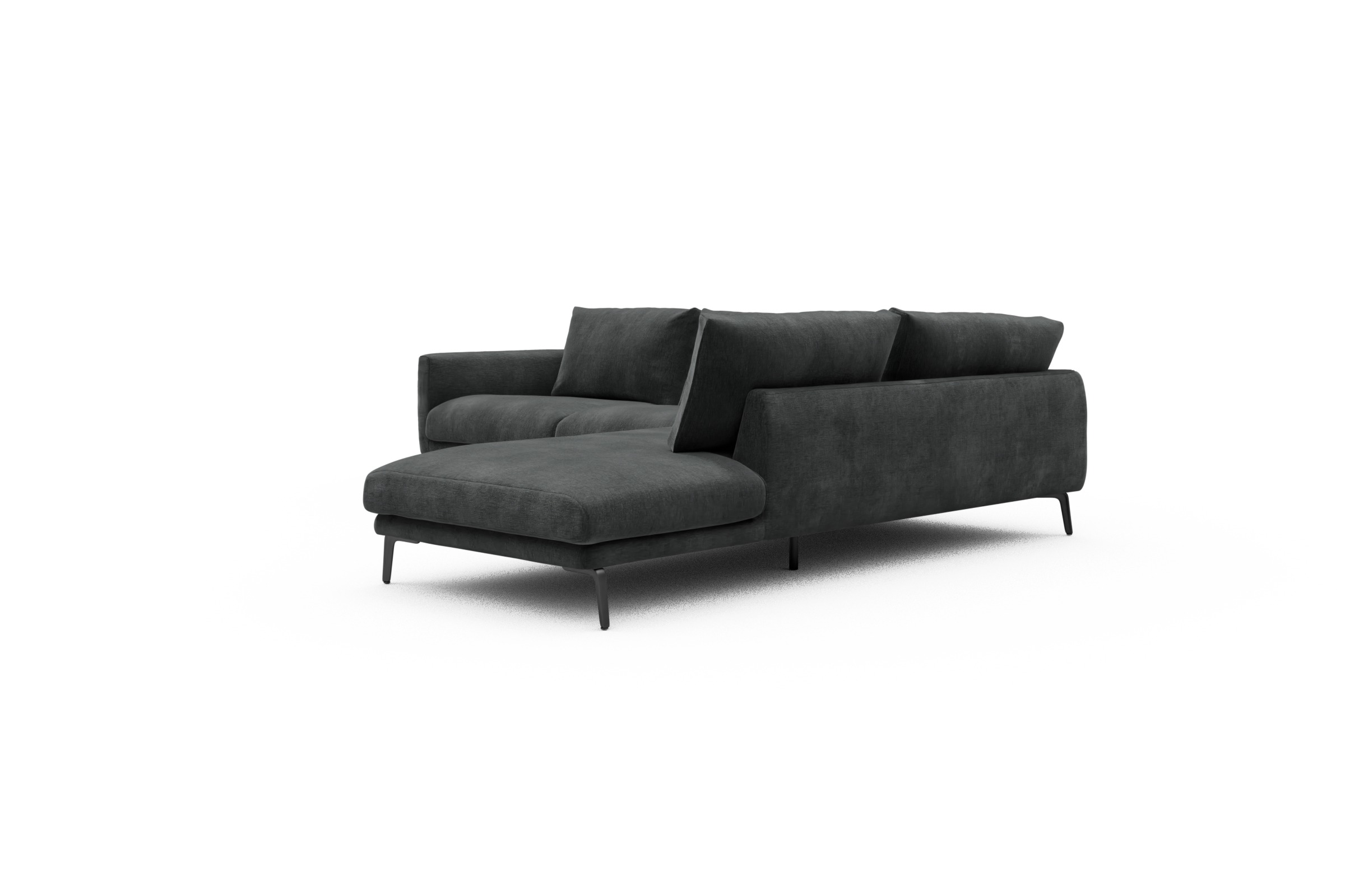 Ecksofa Karl Relax-Ecke rechts mit 2,5-Sitzer Smooth-Deep-Warm-Grey