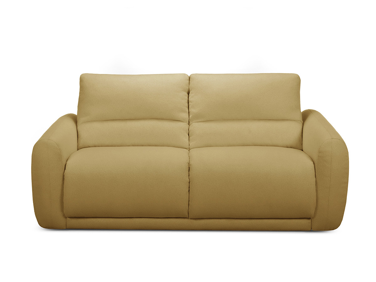 Bobochic Minorque Schlafsofa 2,5-Sitzer Chenille Gelb, Liegefläche 160 × 200 cm