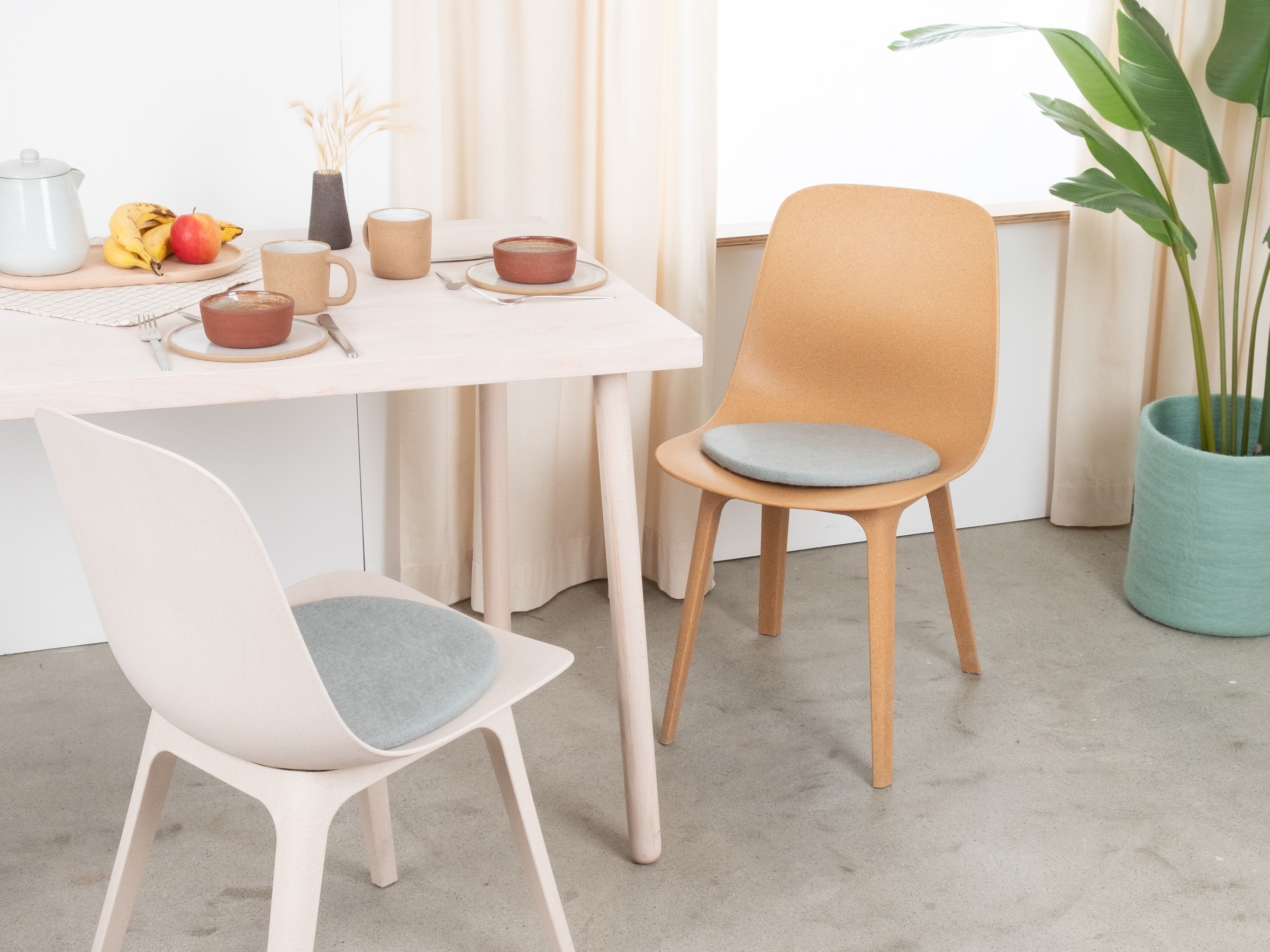 myfelt Liv Filz-Sitzauflage Hellblau Ø 36 cm
