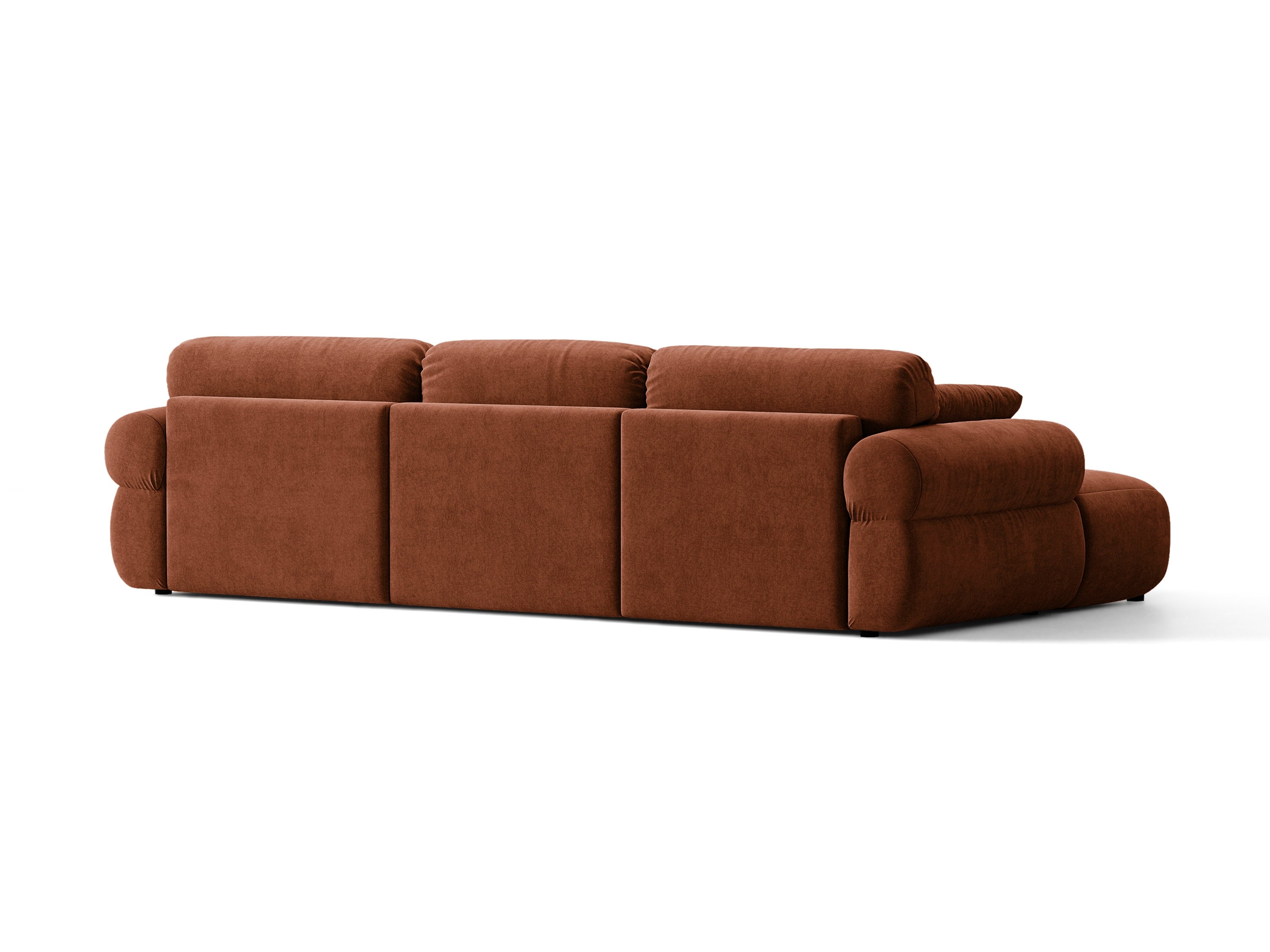 Micadoni Ophelia Ecksofa 6-Sitzer Strukturierter Stoff Liberty Ziegel Links