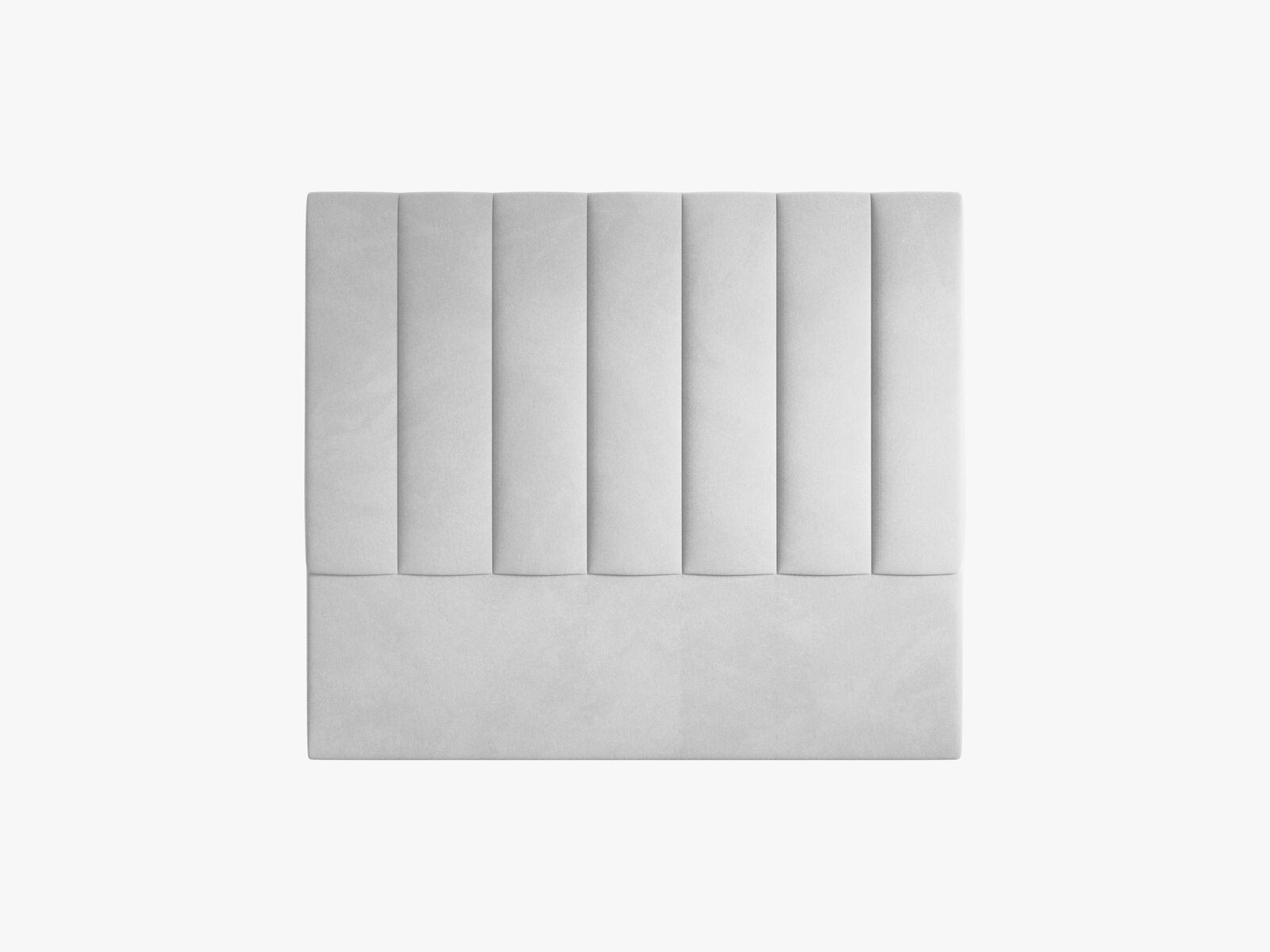 Micadoni Marl Polster-Kopfteil Samt Magic Velvet Hellgrau 140x120