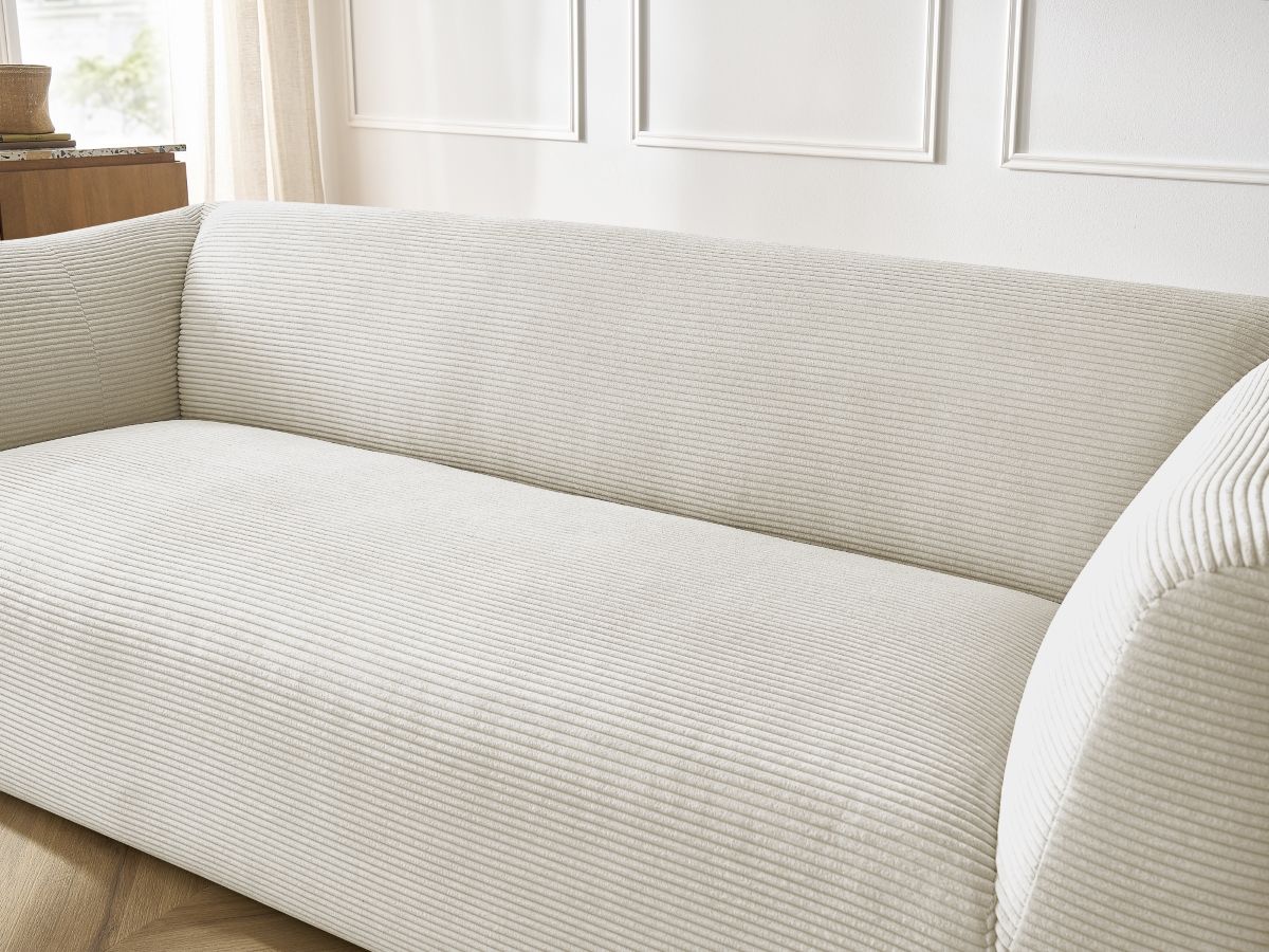Bobochic Giorgia Sofa 3-Sitzer Cordsamt Beige