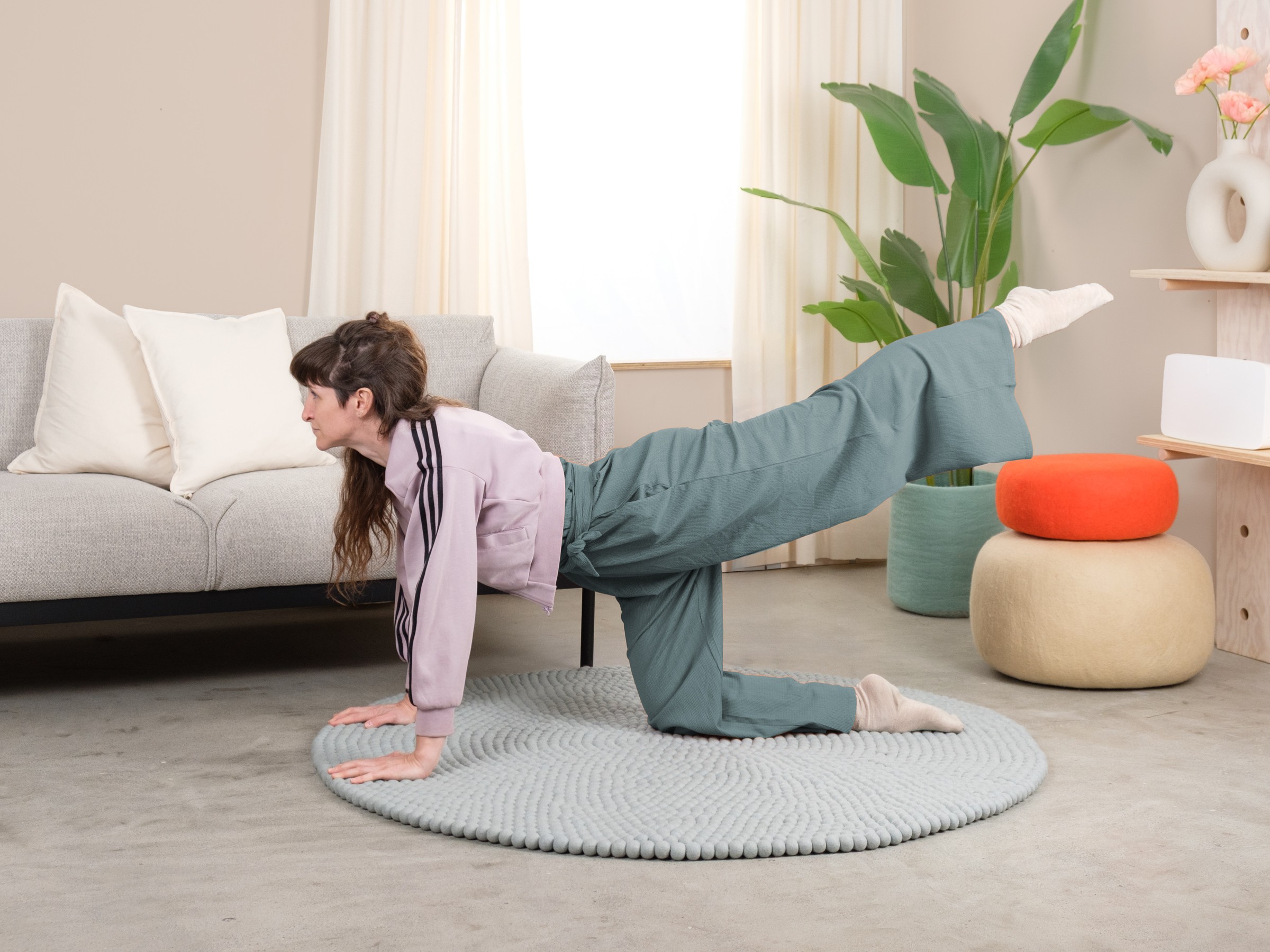 myfelt Liv Filzkugelteppich Hellblau rund Ø 50 cm