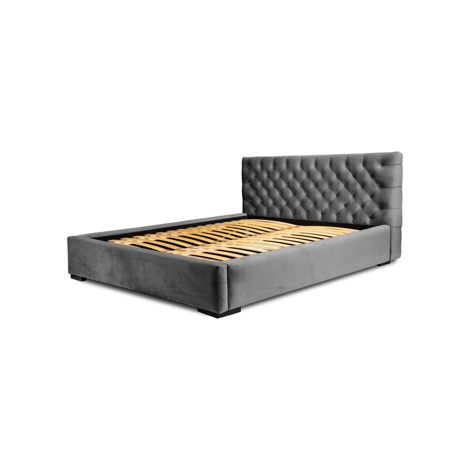 Polsterbett Sento-I Samtstoff 160x200 mit Holzrahmen Magic Velvet 2271