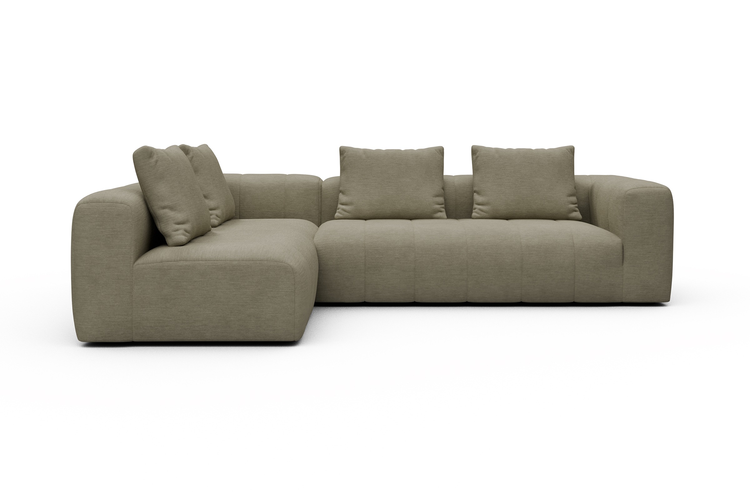 Ecksofa Hugo 2x 2,5-Sitzer Armlehne rechts Vivus-Dusty-Sand