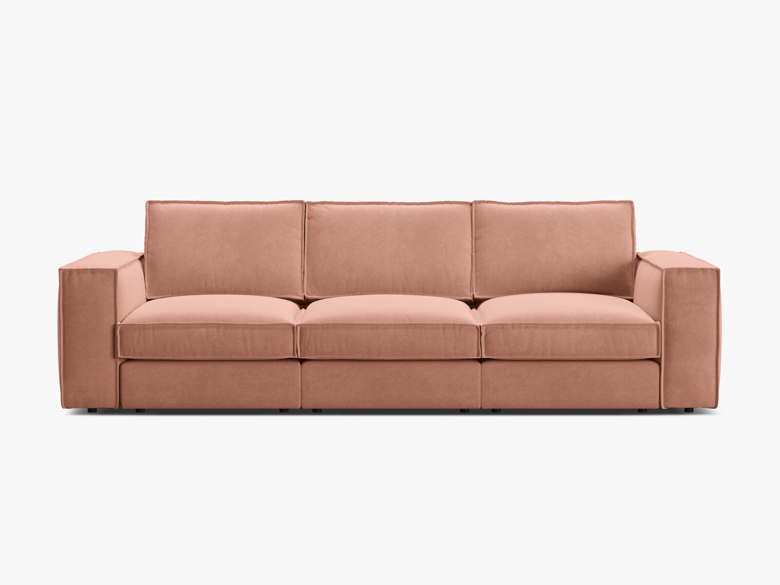 Micadoni modulares Sofa Pola 4-Sitzer Samt Salvador Rosa