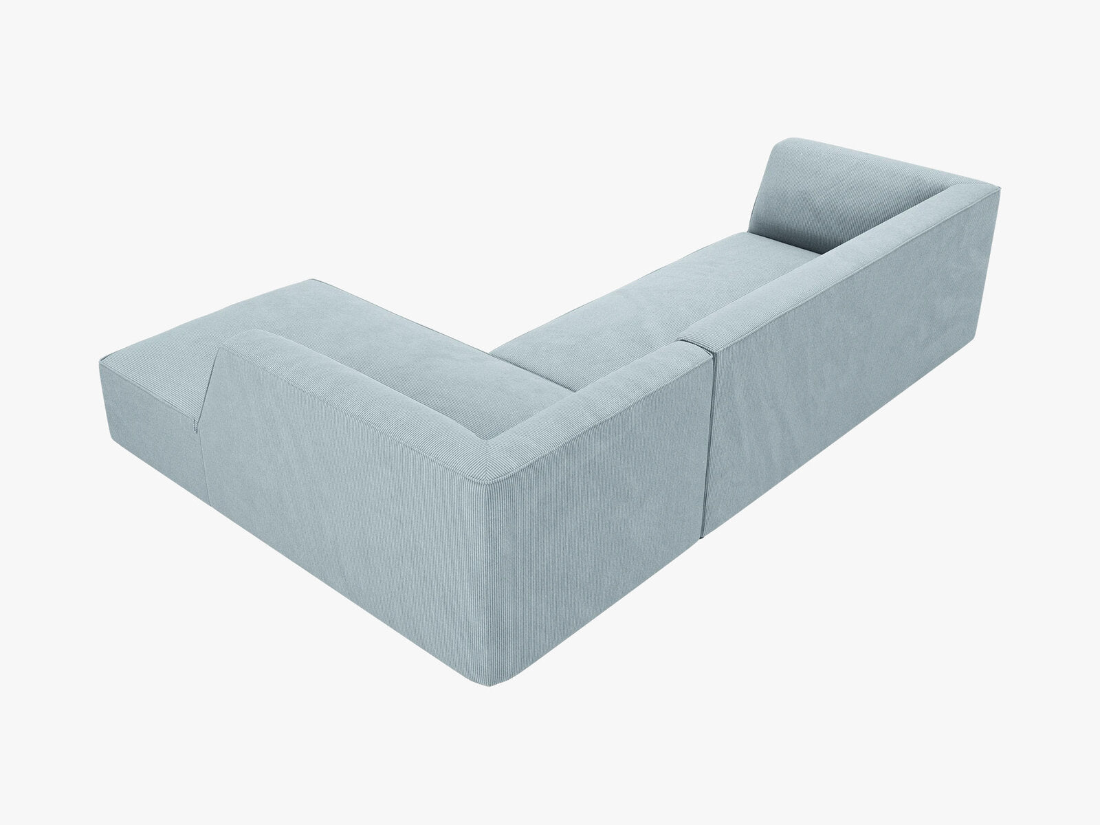 Micadoni 4-Sitzer Modular Sofa Ruby Rechts Kord Scala Hellblau