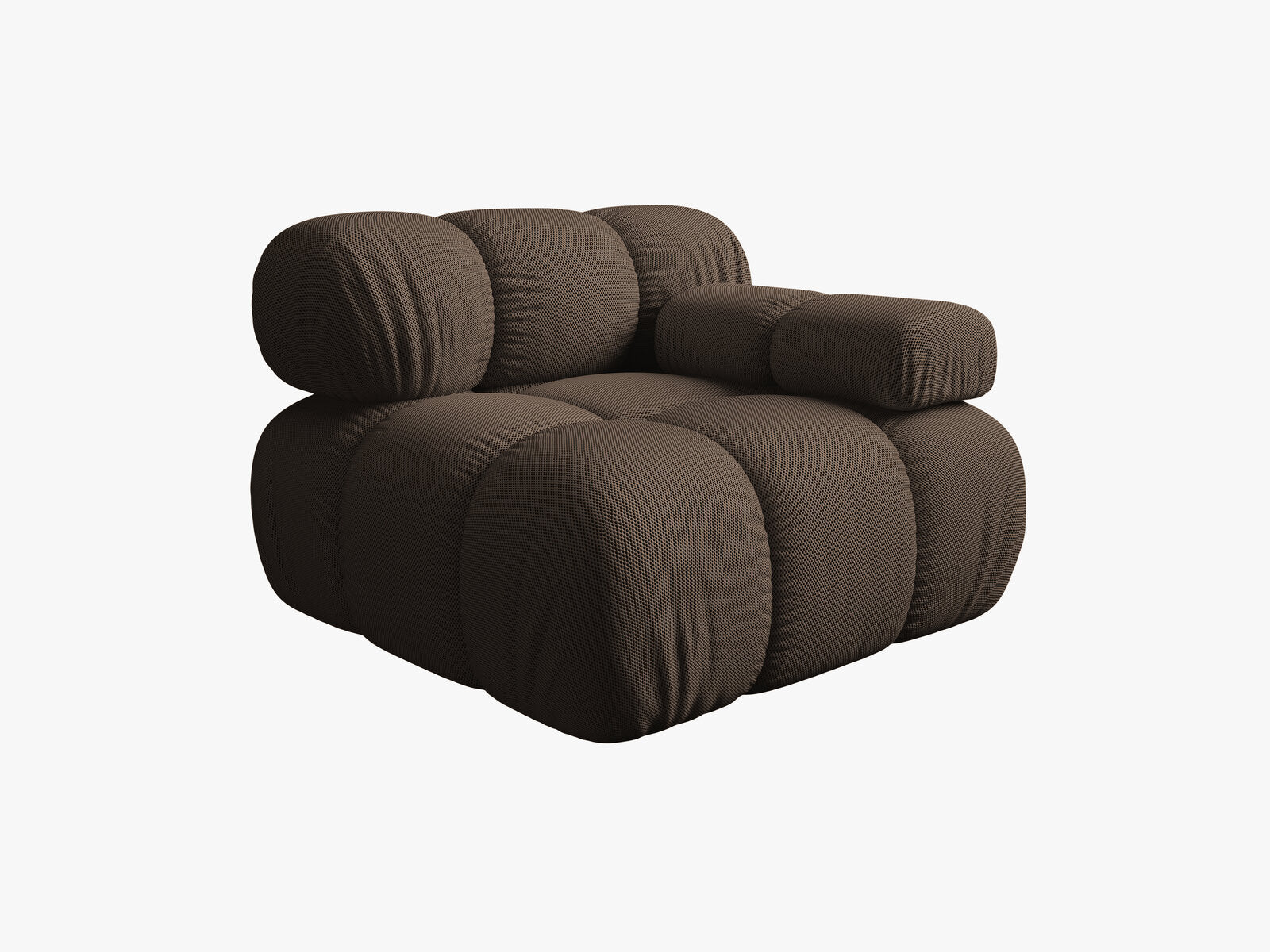 Micadoni Eckmodul Bellis Rechts 3D-Stoff Sonic Braun