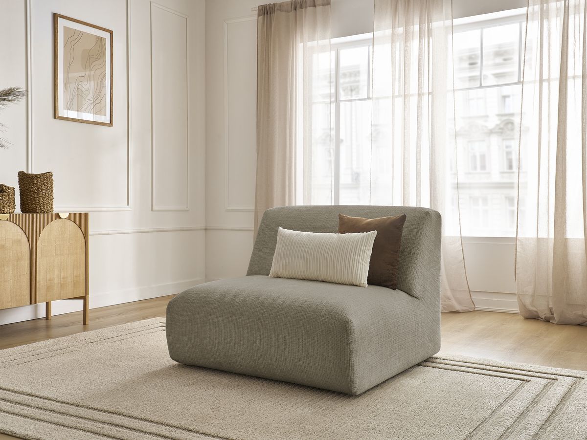 Bobochic Sirius Sofamodul 1-Sitzer Strukturstoff Taupe