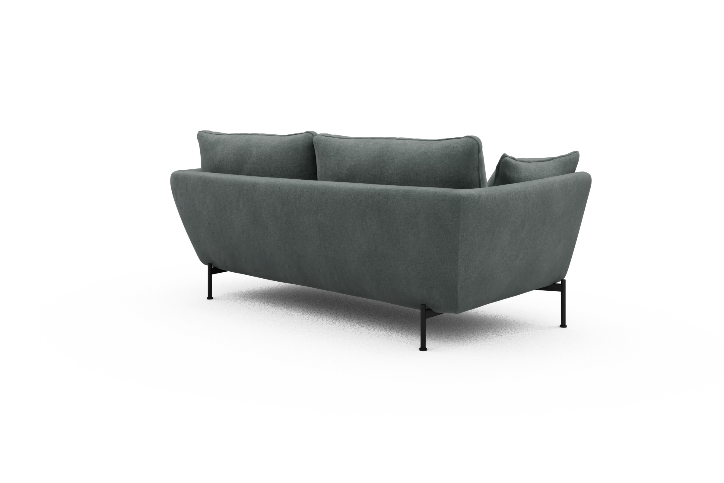 Sofa Anton 2-Sitzer Smooth-Silver-Grey