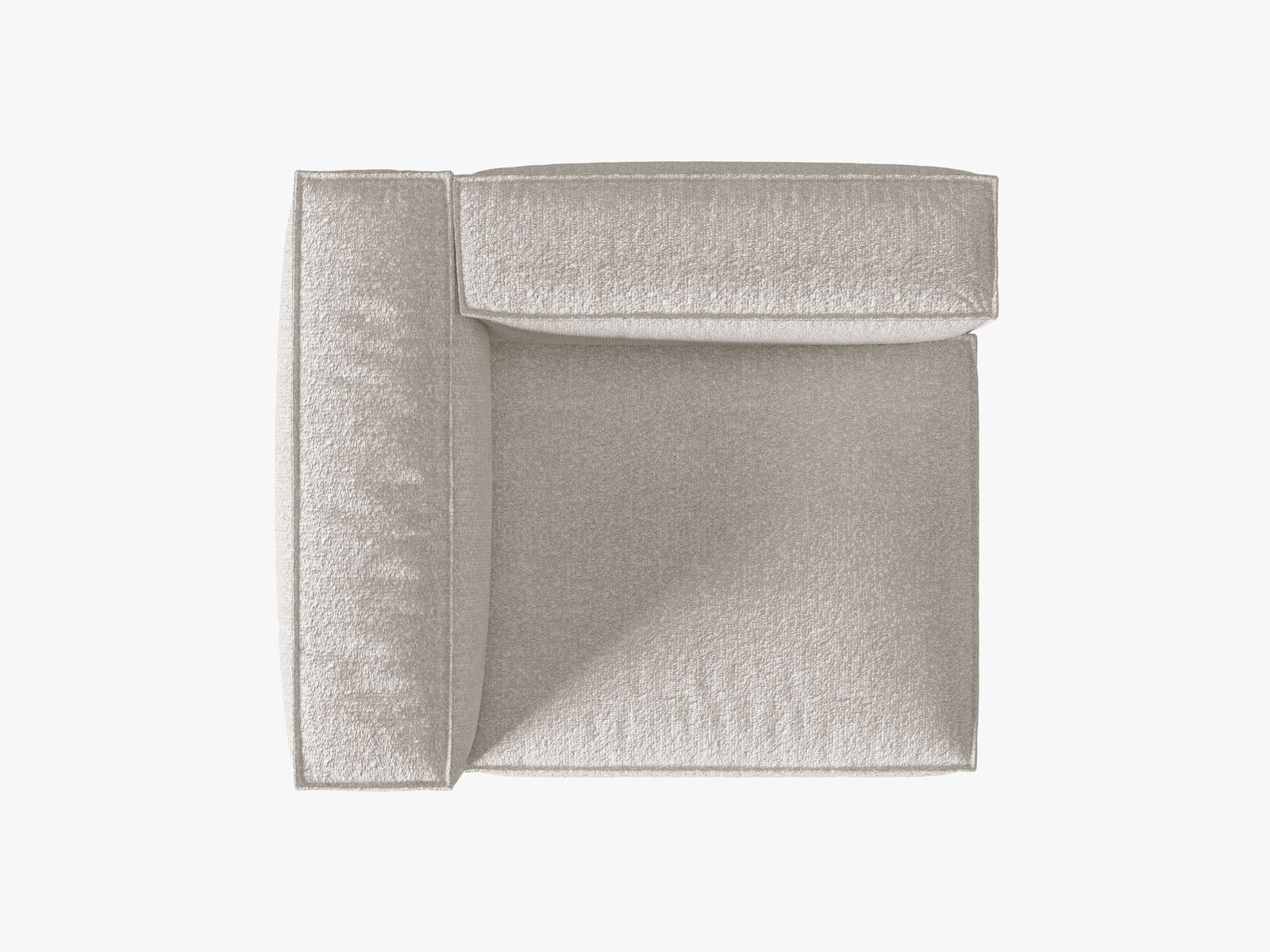 Micadoni Eckmodul Groß Nuria 1-Sitzer Links Boucle Grau Beige Melange