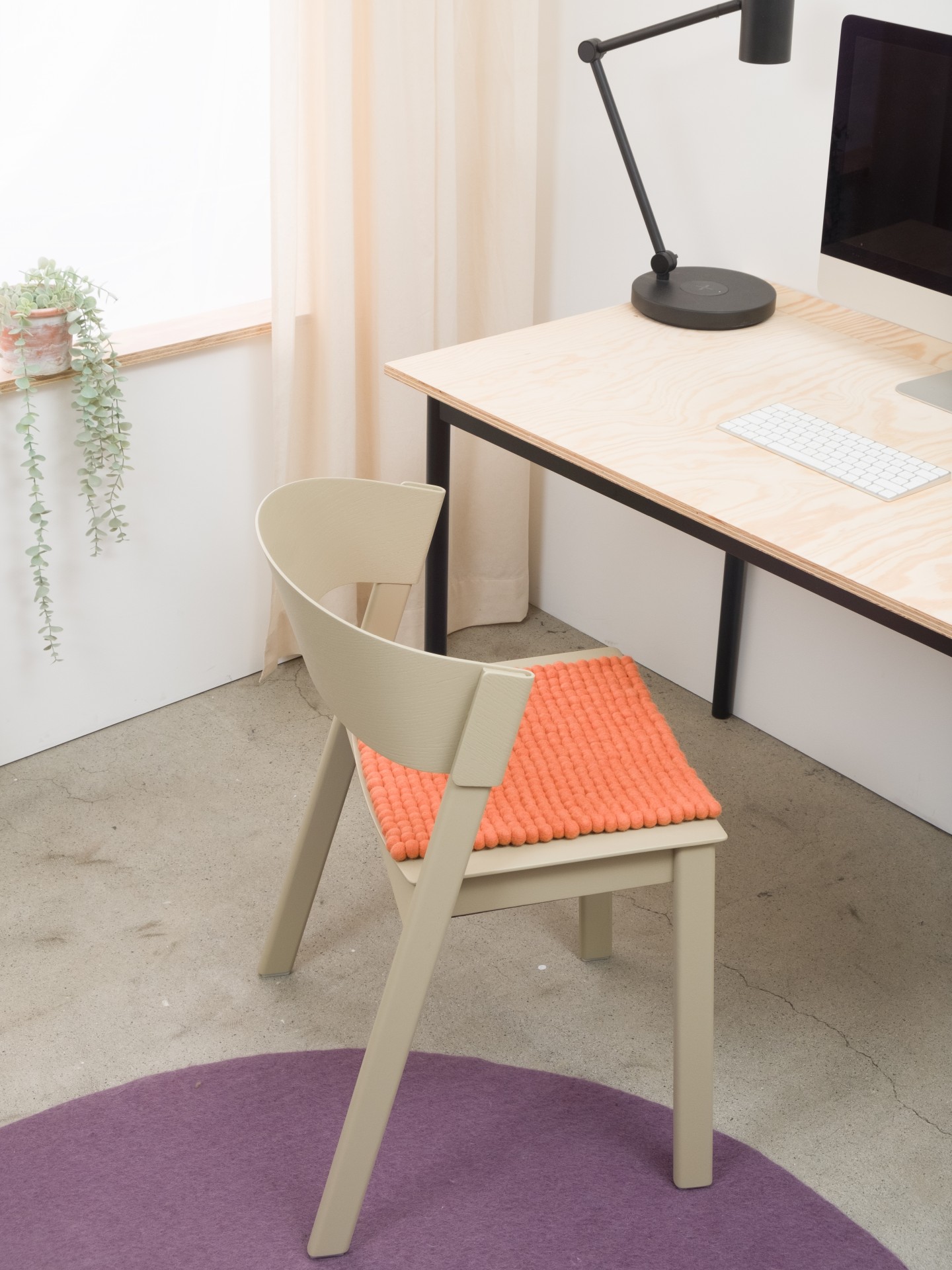myfelt Lea - Filzkugel Sitzauflage quadratisch