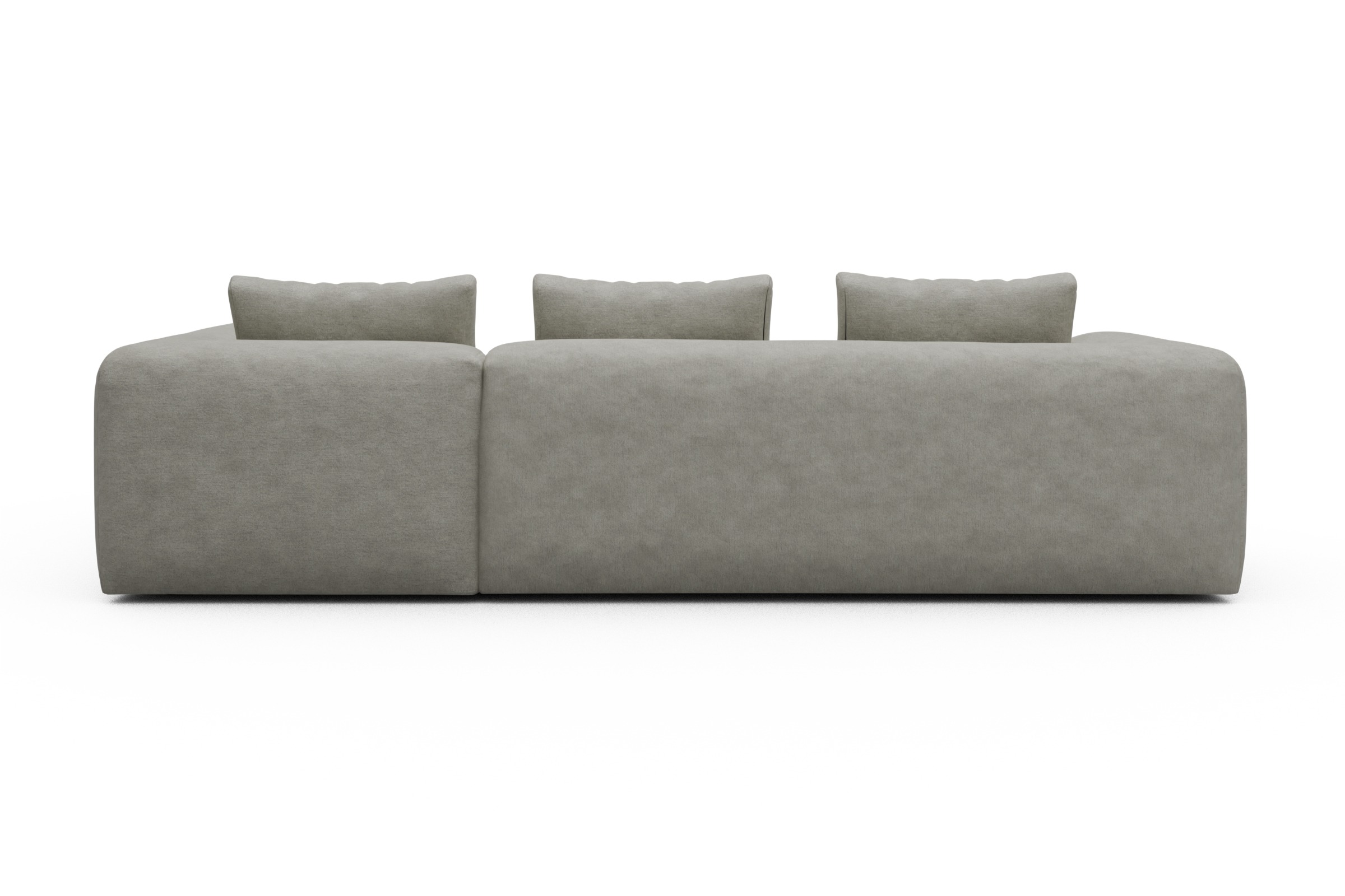 Ecksofa Fred 2x 2,5-Sitzer rechts offen Carreno-Moon-Stone-White