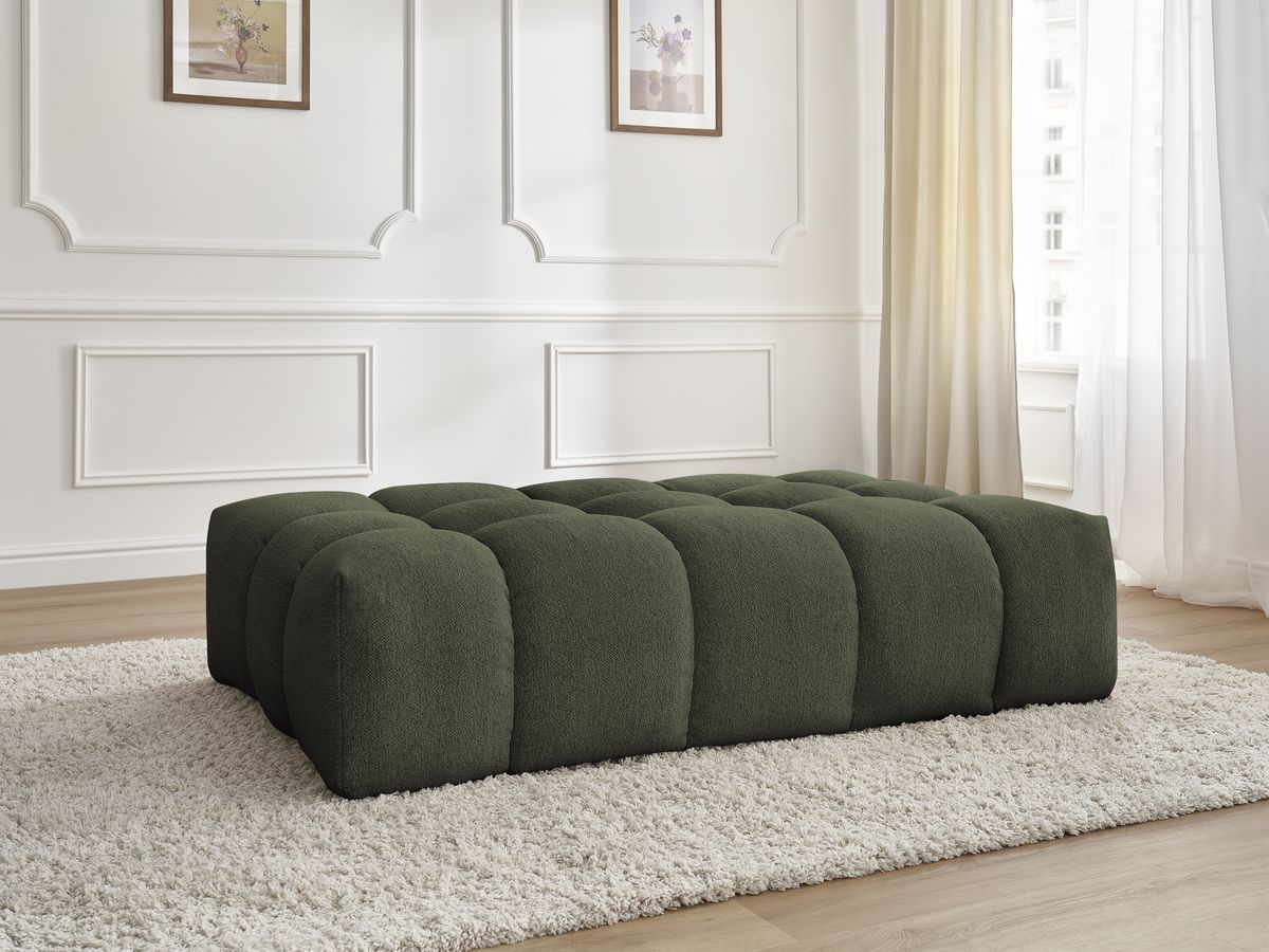 Bobochic Everest Pouf 166 × 100 cm Melange-Stoff Grün