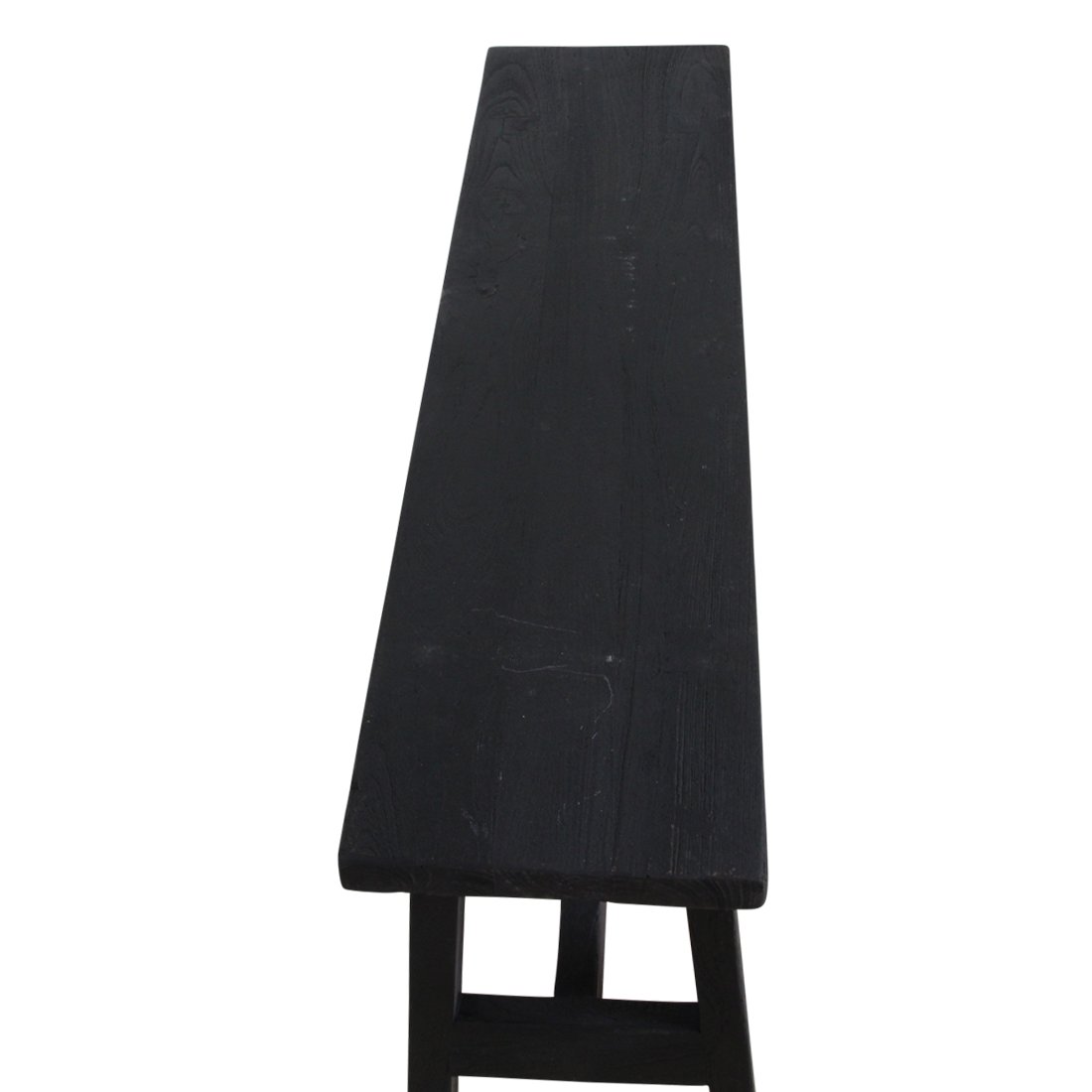 Raw Materials Schwarze Bushaltestellenbank groß 85x20x50cm