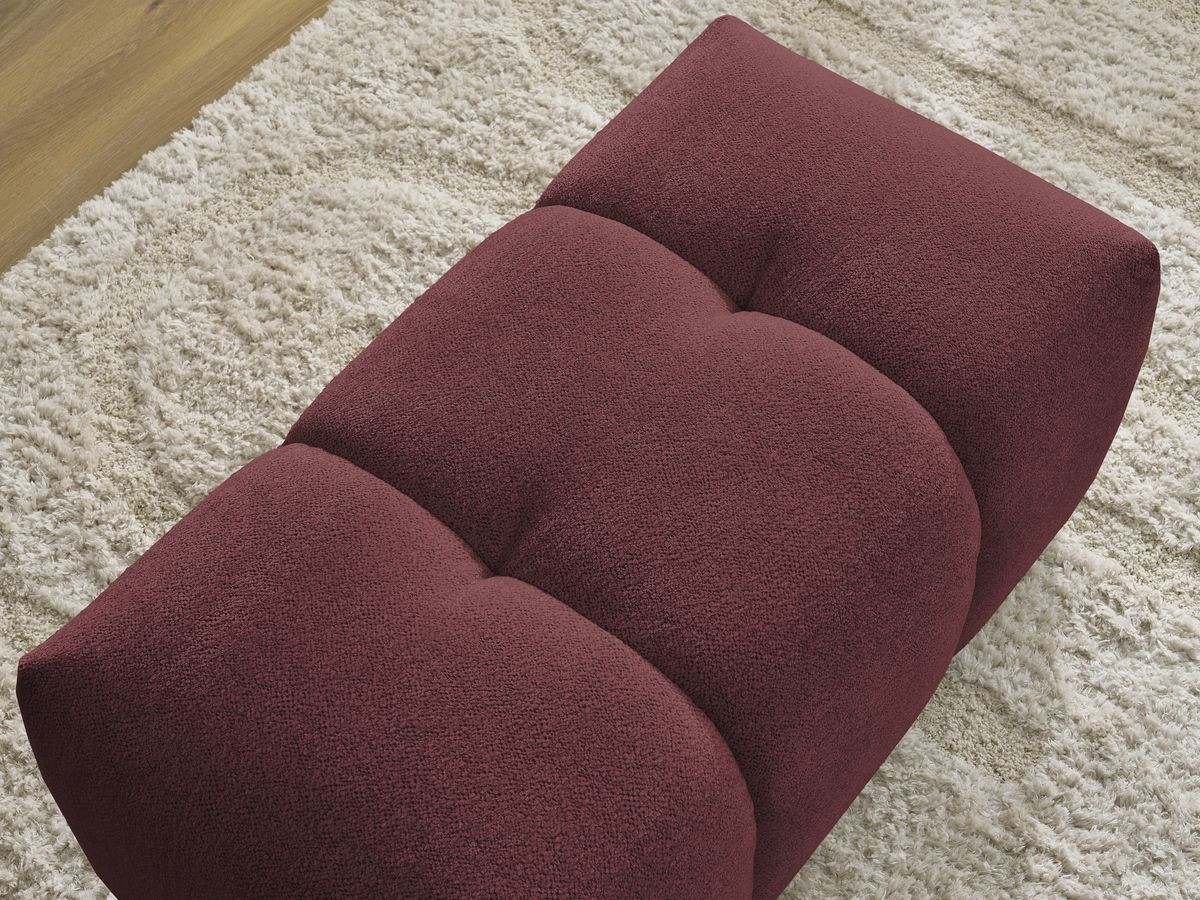 Bobochic Roxelane Pouf Melange-Stoff Rot