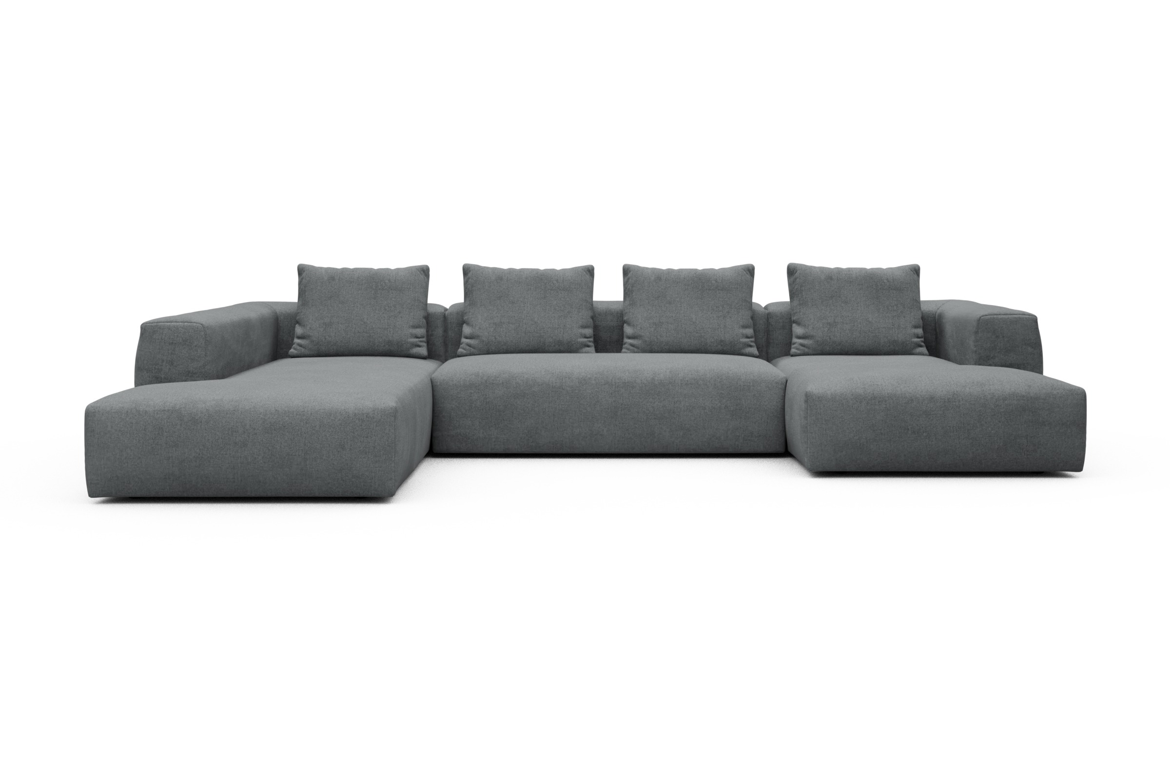 Skandi Home Wohnlandschaft Fred Relax-Ecke links mit 2-Sitzer und Chaiselongue rechts Casone-Gravel-Grey moebelfaktor