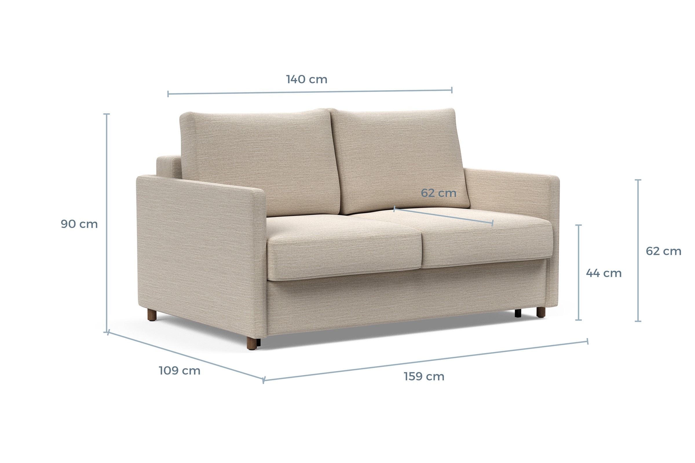 Schlafsofa Neah mit Slim-Armlehnen