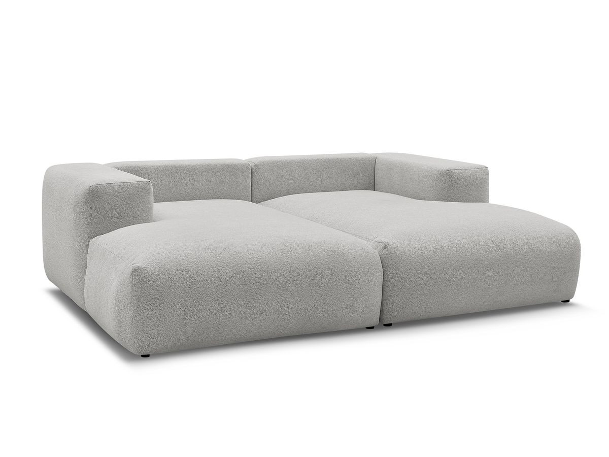 Bobochic Voltaire Sofa 4-Sitzer 248 × 170 cm Melange-Stoff Hellgrau