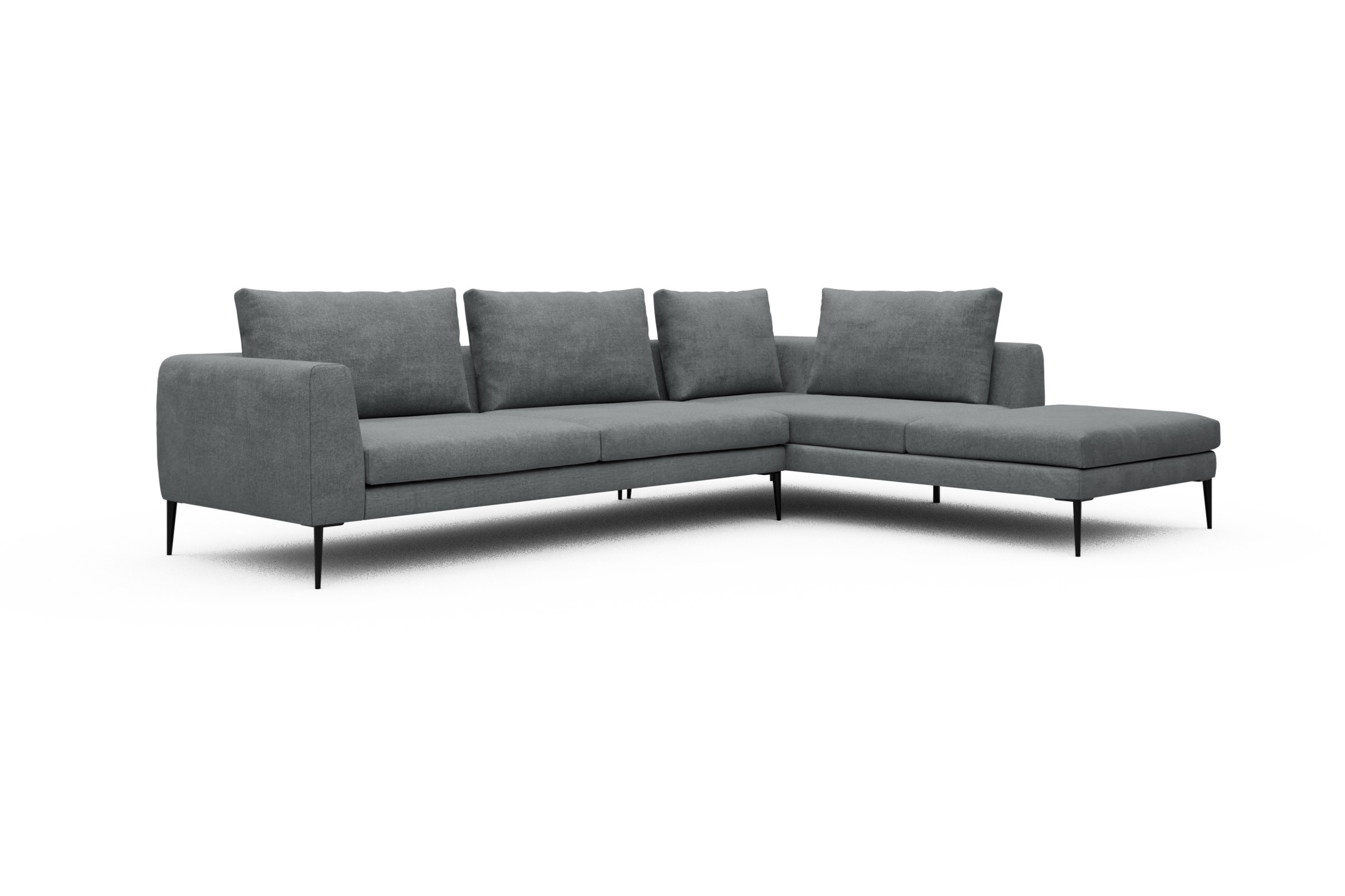 Ecksofa Paul Relax-Ecke links mit 3-Sitzer Casone-Gravel-Grey