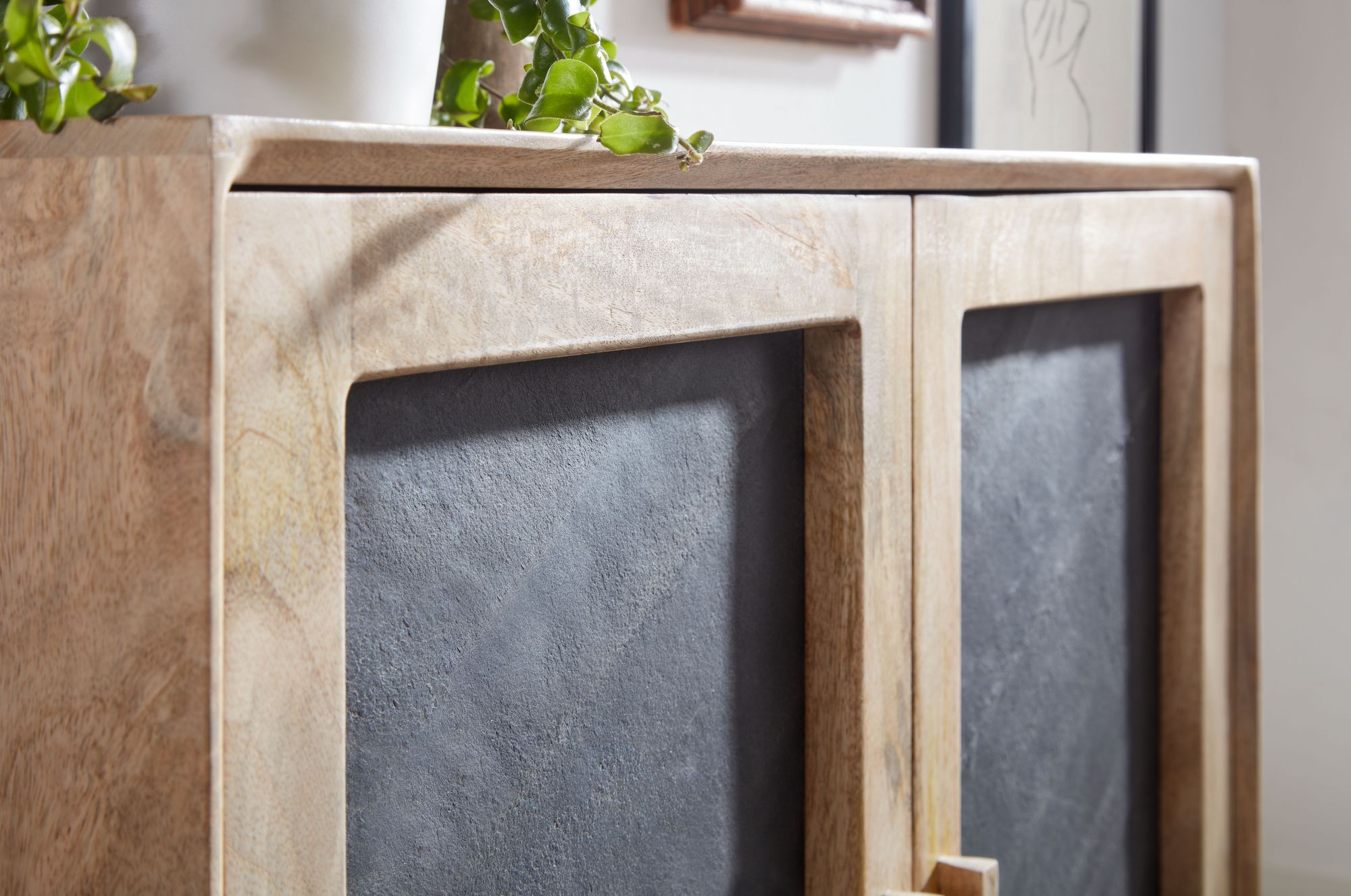 Sideboard Selvogur Mango Massivholz 80 × 35 × 75 cm