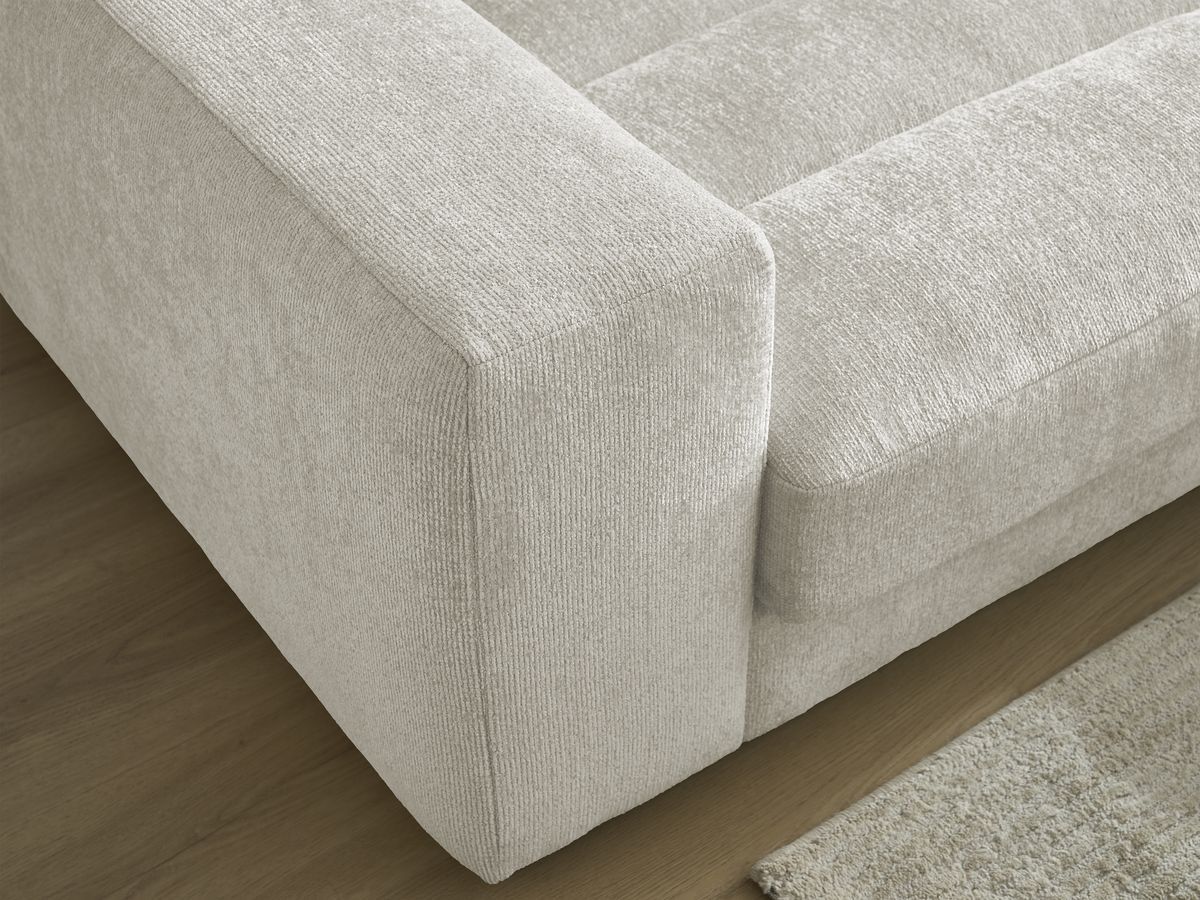 Bobochic Sierra Sofa 3-Sitzer Strukturstoff Beige