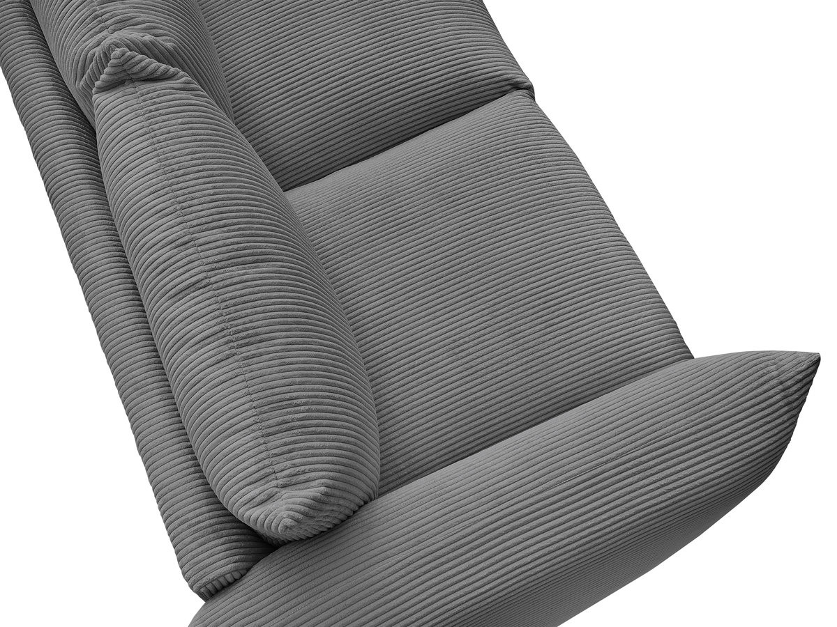Bobochic Ernest Sofa 2-Sitzer Cordsamt Dunkelgrau