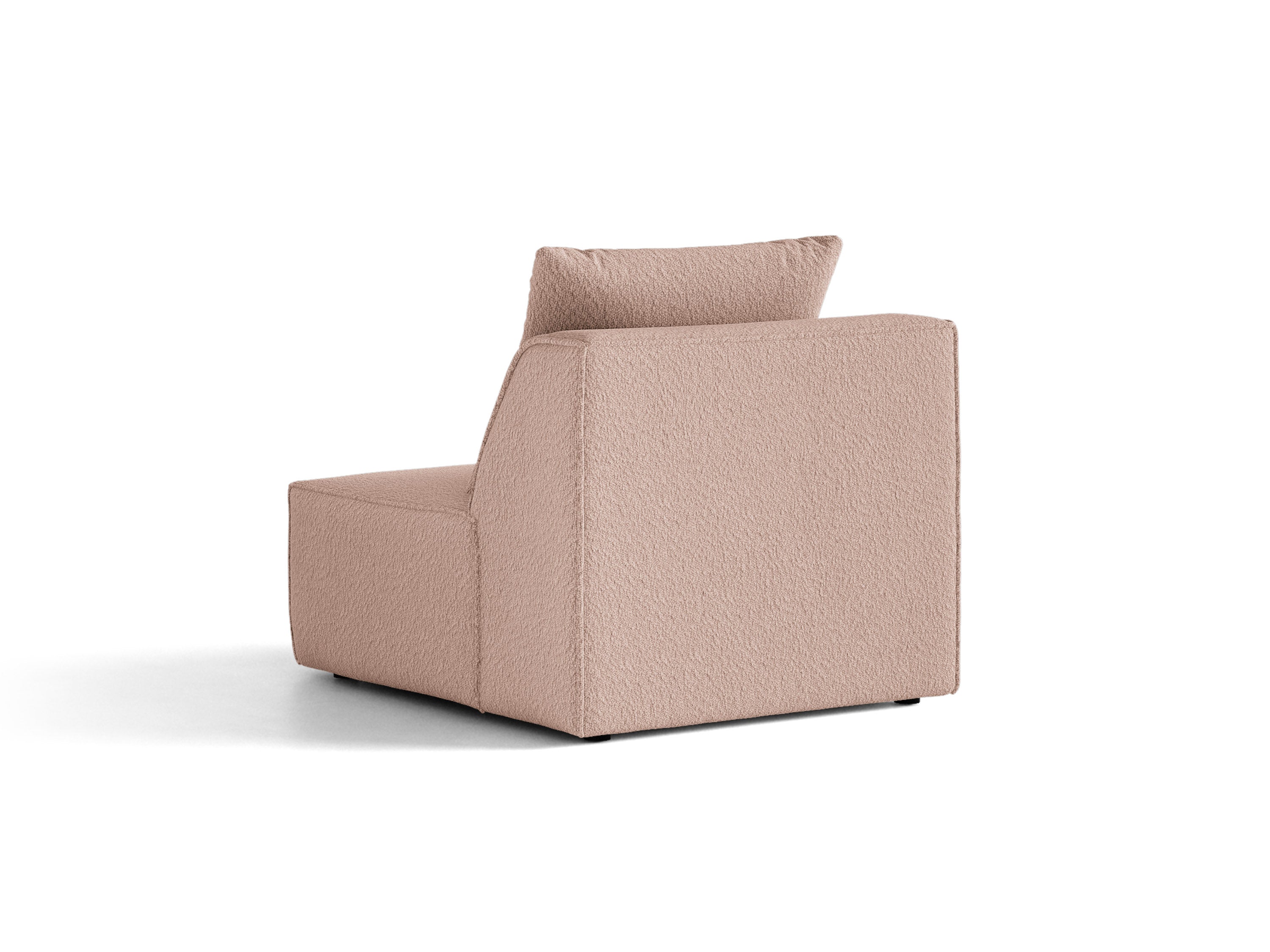 Micadoni Sessel ohne Armlehnen Jodie 1-Sitzer Boucle Baloo Puderrosa
