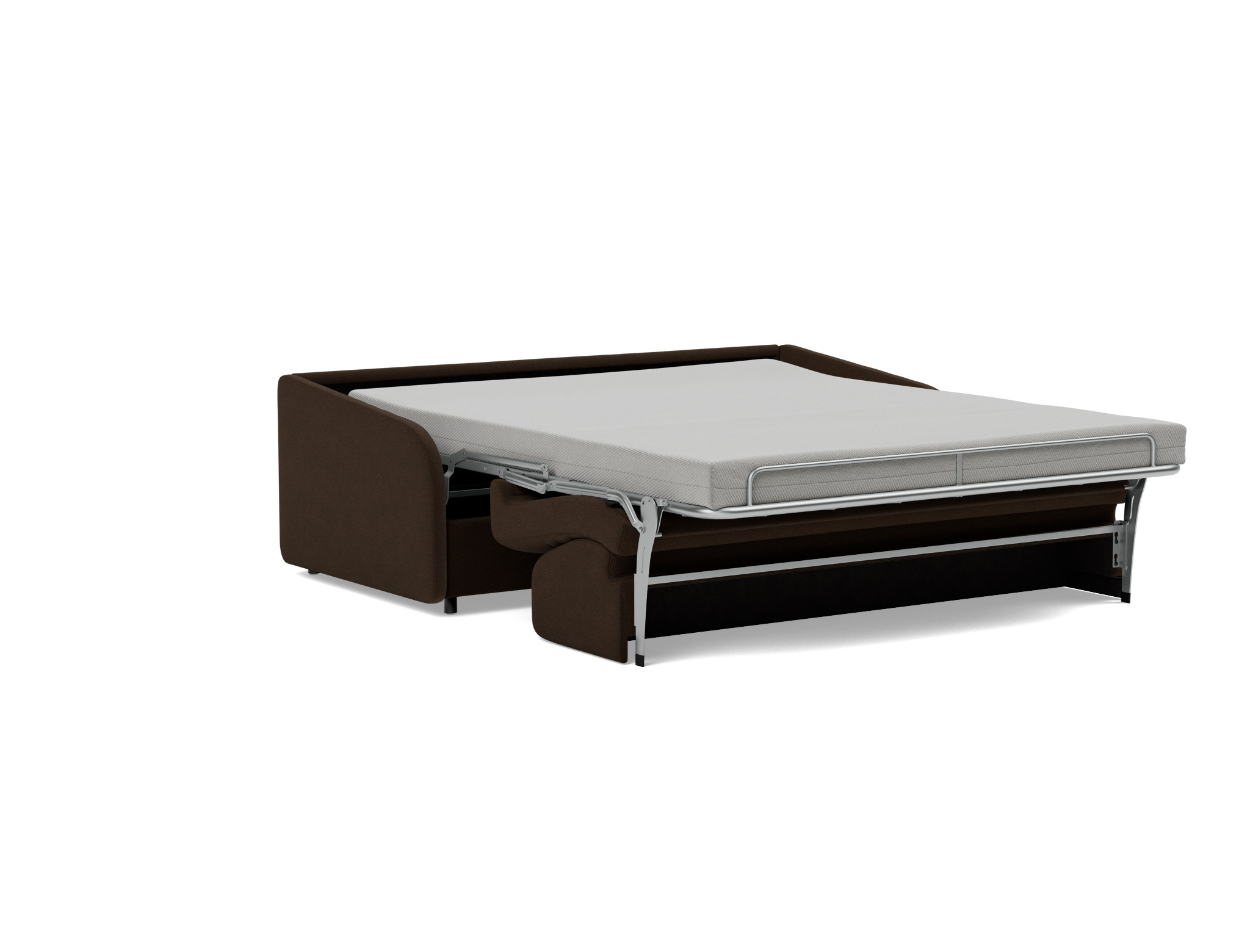 Schlafsofa Eivor mit Memory-Matratze 160 Strukturierter Stoff Taura 358-Chocco