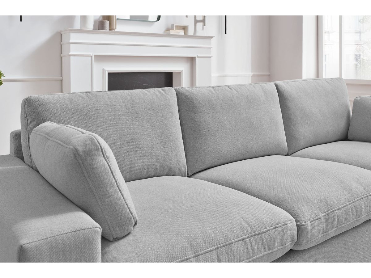 Bobochic Belair Sofa 3-Sitzer 250 × 93 cm Stoff Hellgrau