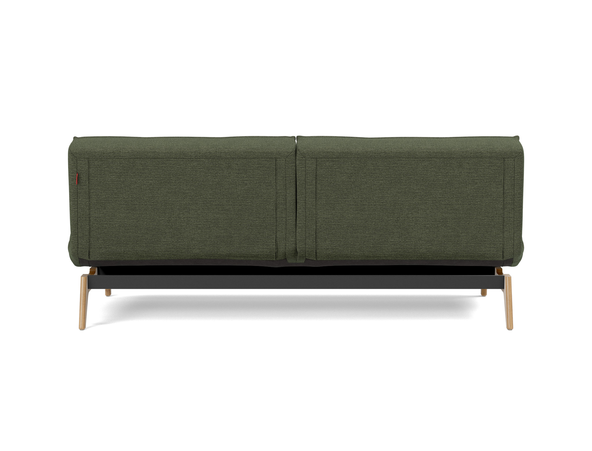 Schlafsofa Splitback Strukturierter Stoff Taura 353-Forest Beine Eiche
