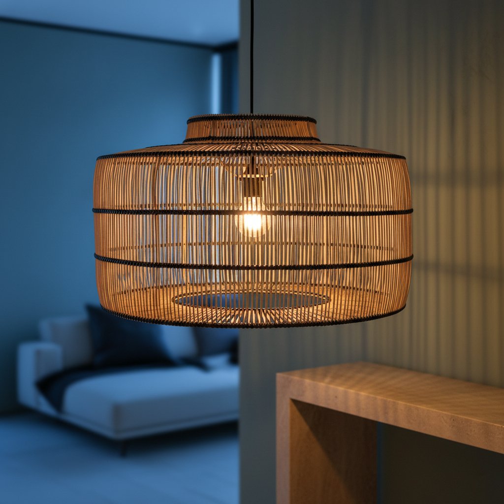 Raw Materials Pendelleuchte Stella Rattan