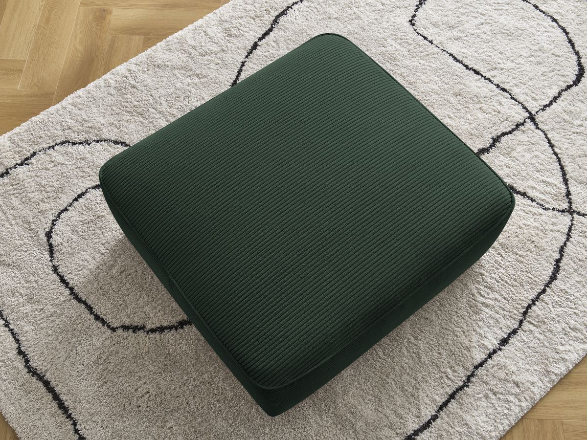 Bobochic Leopold Pouf Cordsamt Dunkelgrün