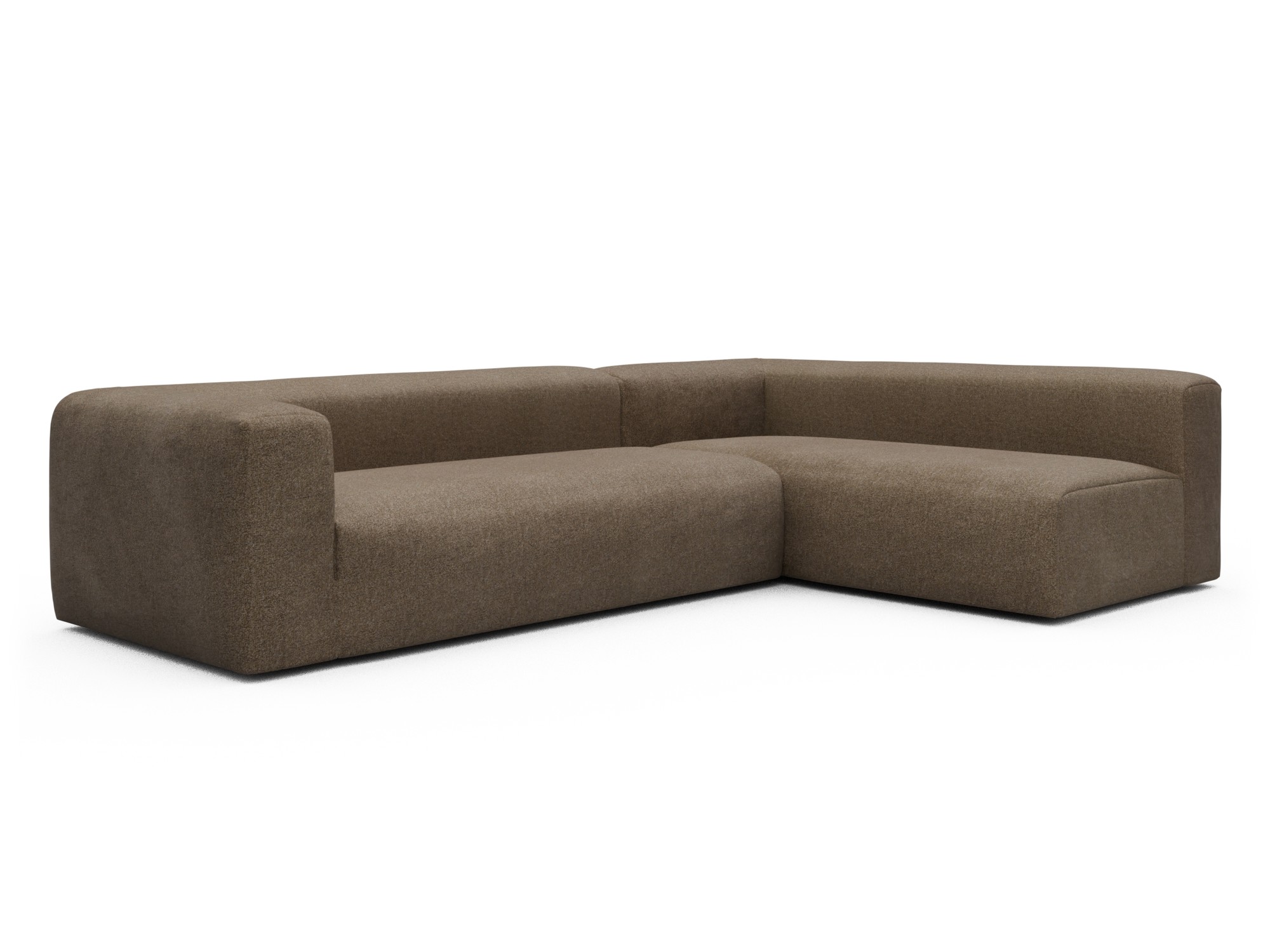 Skandi Home Ecksofa Fred 2x 2,5-Sitzer rechts offen Aivi-Khaki-Brown moebelfaktor
