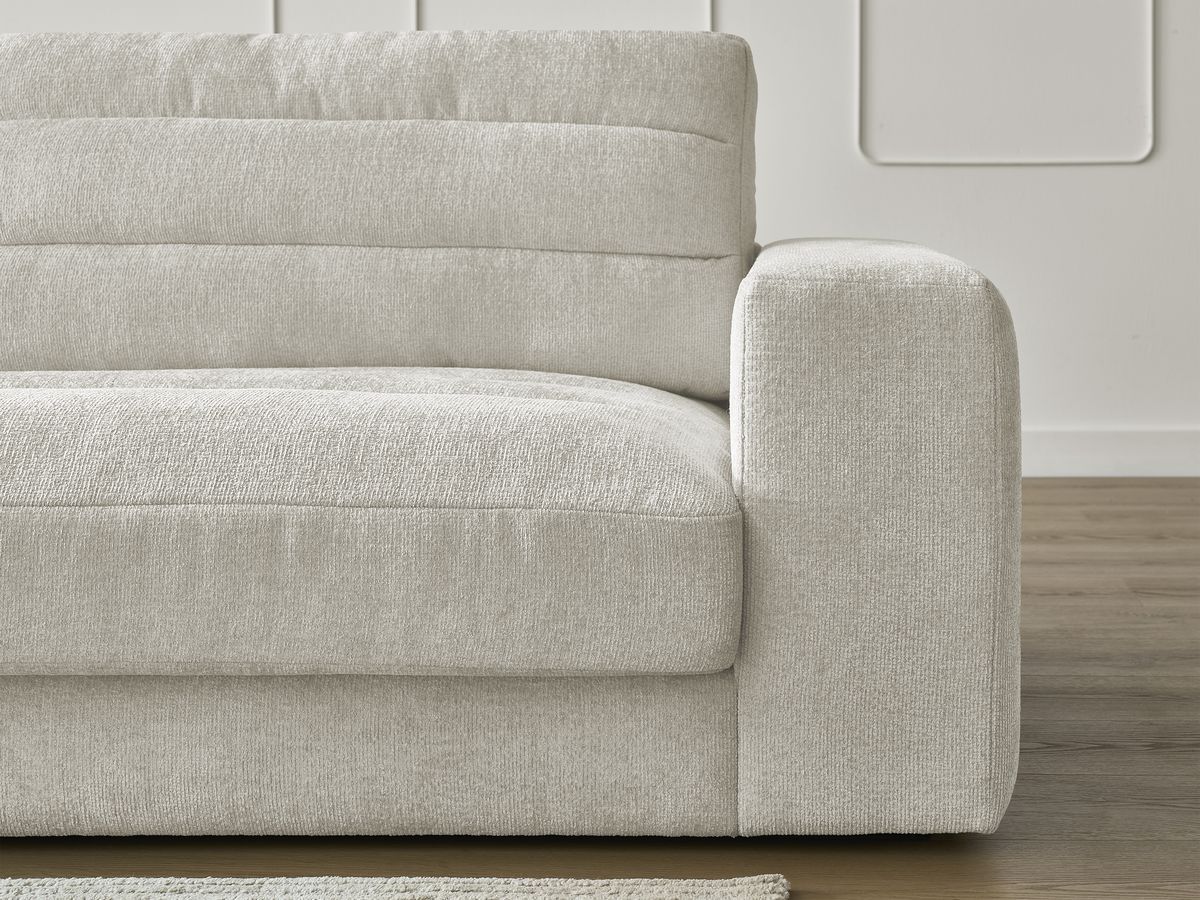 Bobochic Sierra Ecksofa Strukturstoff Beige Ecke links