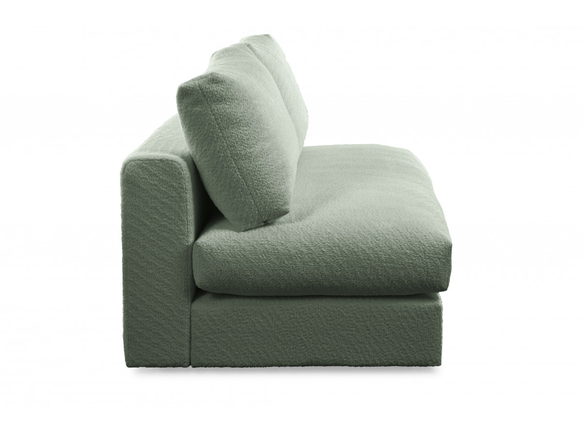 Bobochic Paris Sofamodul 2-Sitzer Bouclé-Stoff Grün
