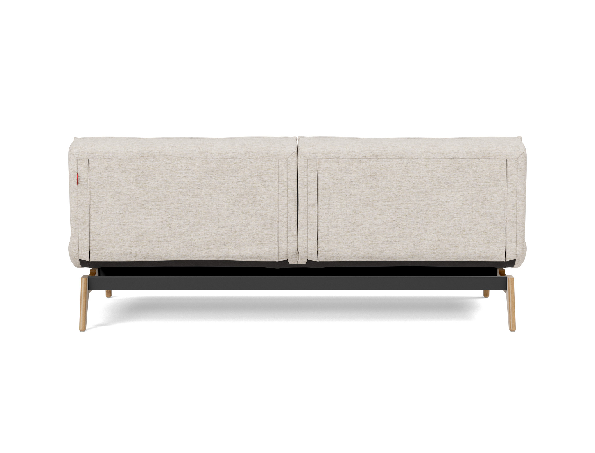 Schlafsofa Splitback Chenille Yuveno 470-Natural Beine Eiche