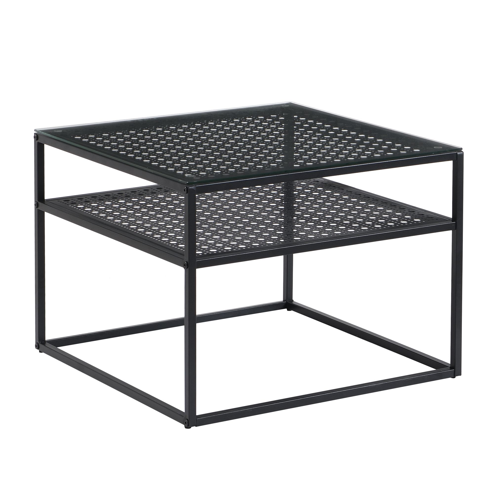 Couchtisch Jelling Glas Schwarz 60 × 60 × 45 cm