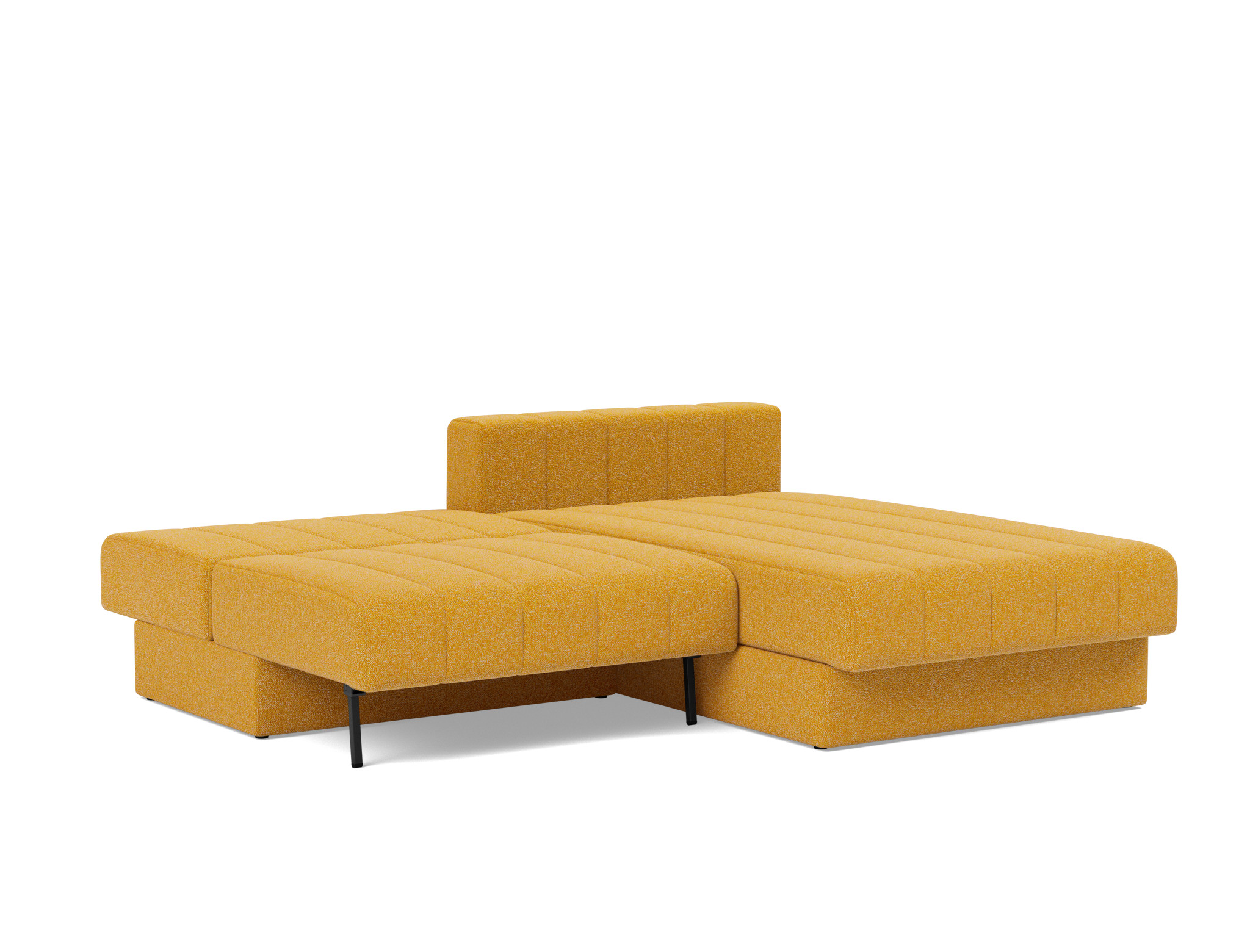 Schlafsofa Akello mit Chaiselongue Boucle Skandi 536-Ochre