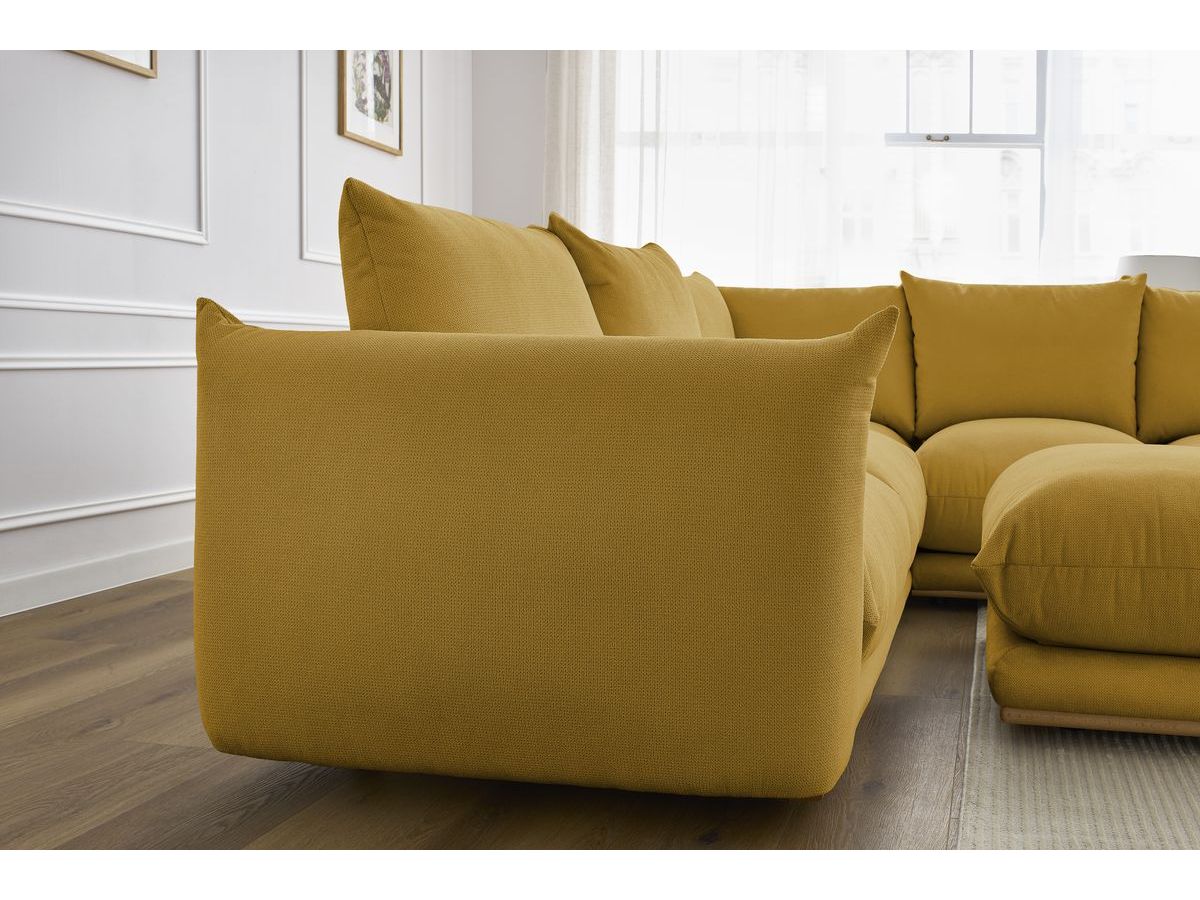 Bobochic Ernest Ecksofa mit Pouf Stoff Gelb