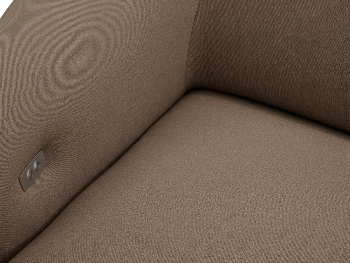 Bobochic Halo Ecksofa mit Schlaffunktion Stoff Taupe Ecke rechts