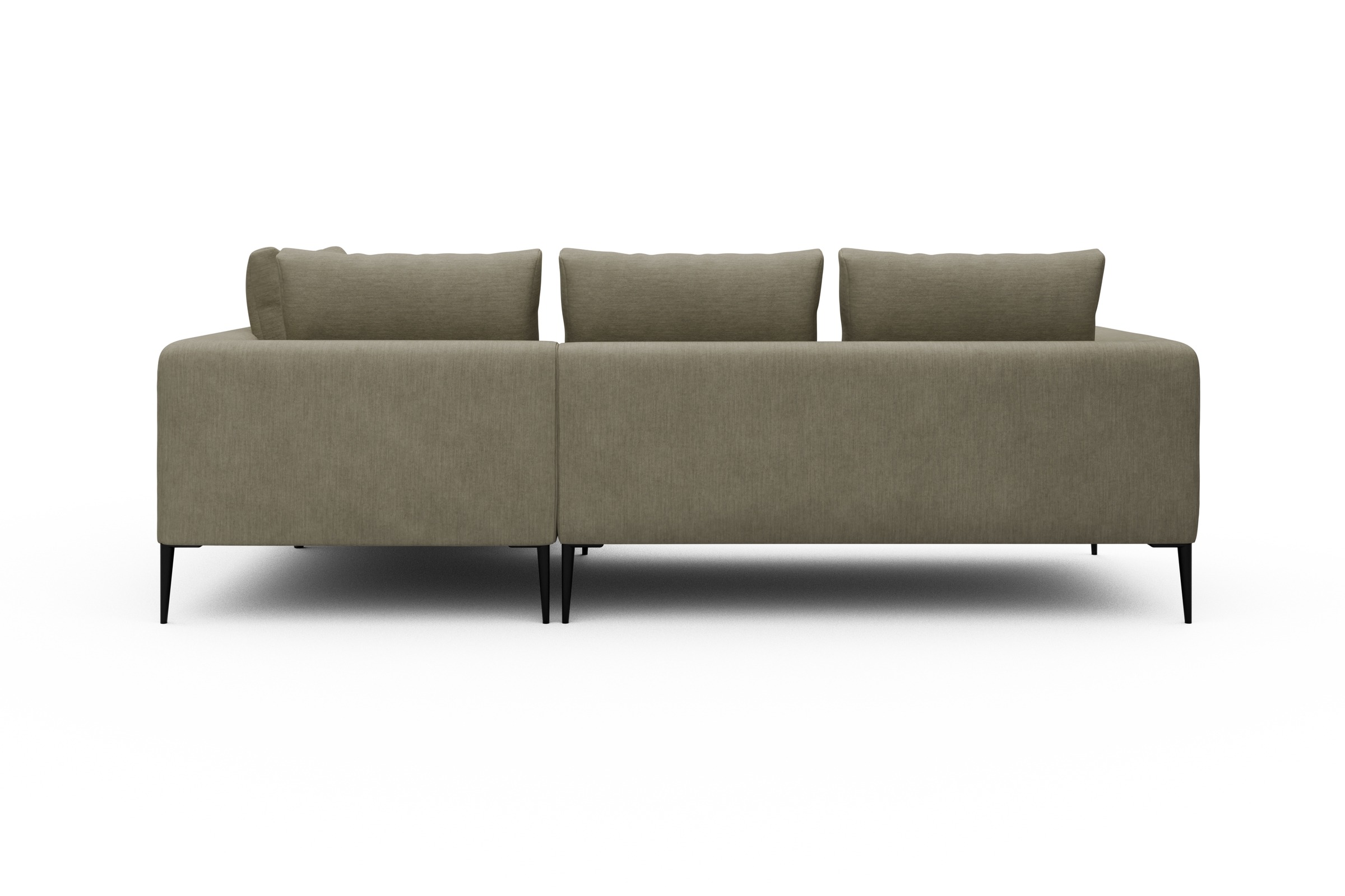 Ecksofa Paul Relax-Ecke rechts mit 2-Sitzer Vivus-Dusty-Sand