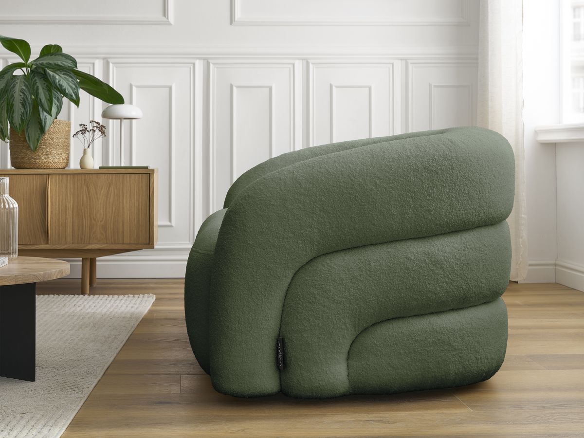 Bobochic Elina Sofa 2-Sitzer Bouclé-Stoff Grün