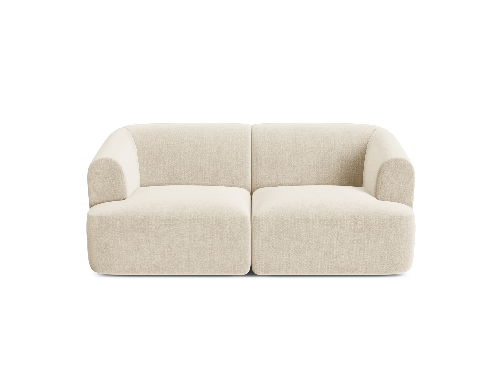 Cosmopolitan Design Sofa Campi 2-Sitzer Samt Vogue Helles Beige