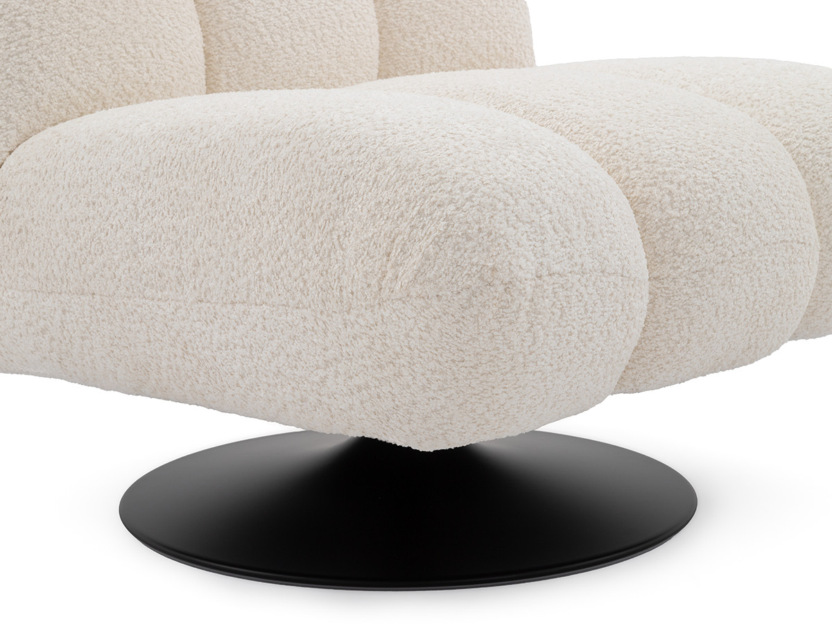 Bobochic Janissaire Sessel 79 × 89 cm Bouclé-Stoff Weiß