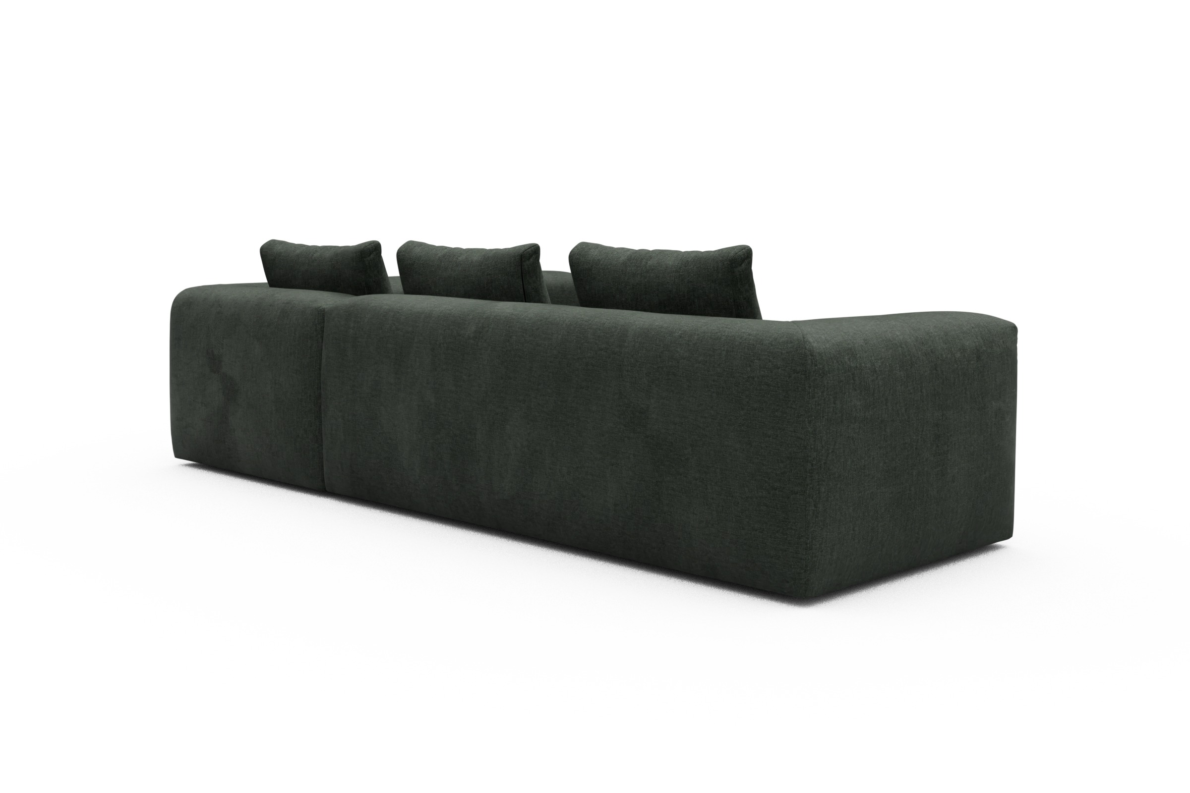 Ecksofa Fred 2x 2,5-Sitzer rechts offen Aivi-Pine-Green