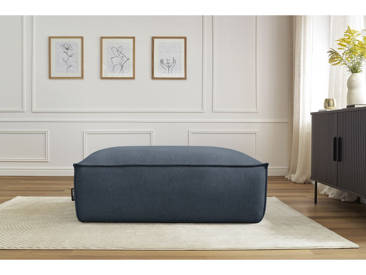 Bobochic Boheme Pouf Melange-Stoff Dunkelblau