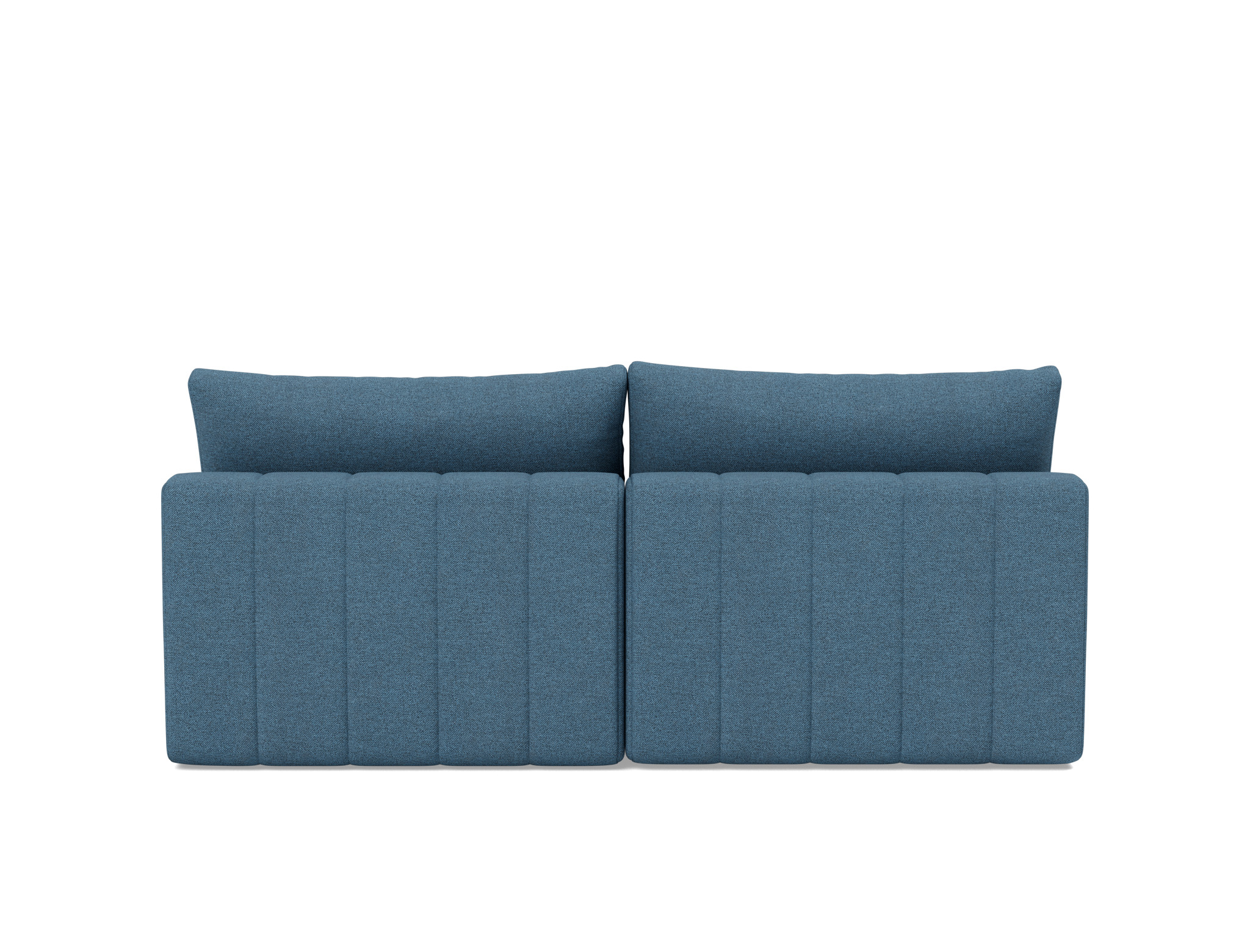 Schlafsofa Akello mit Chaiselongue Strukturierter Stoff Weda 302-Weda-Blue
