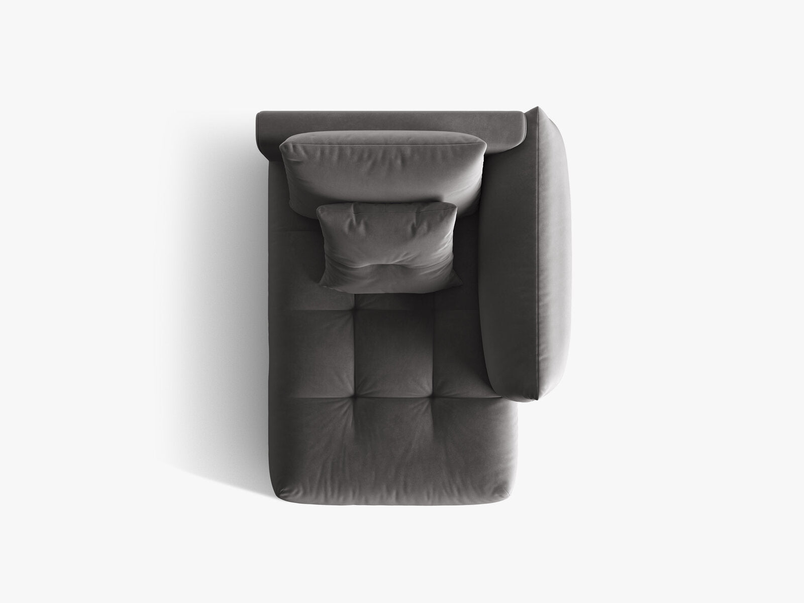 Micadoni Bloom Chaiselongue Rechts Samt Casino Dunkelgrau