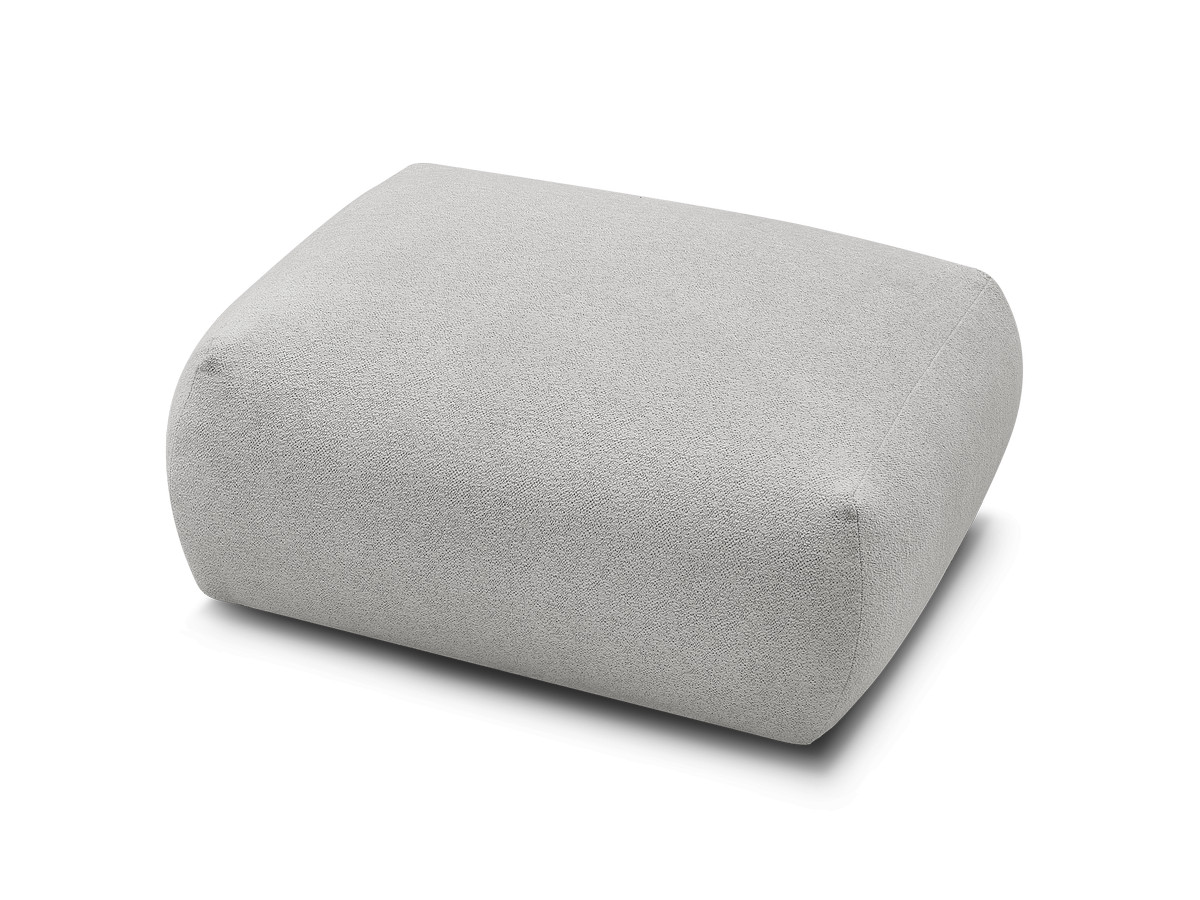 Bobochic Voltaire Pouf 106 × 90 cm Melange-Stoff Hellgrau